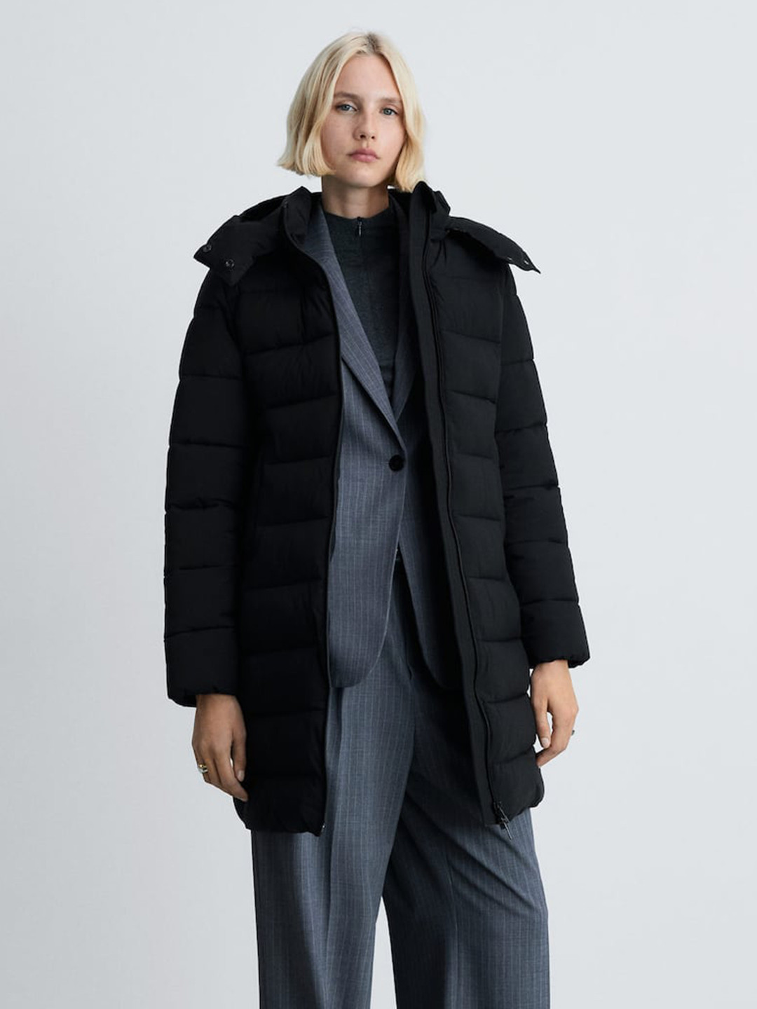 MANGO Waterproof Longline Puffer Jacket