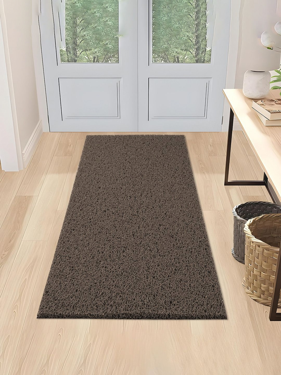 Myntra Elegant Homes Brown Water-Absorbing Rectangular Large Doormat