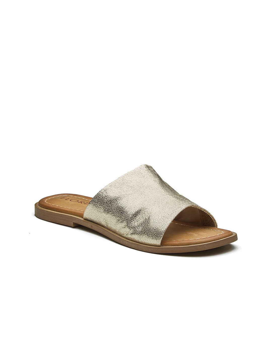 Peach Flores Sicily Women Leather Flats