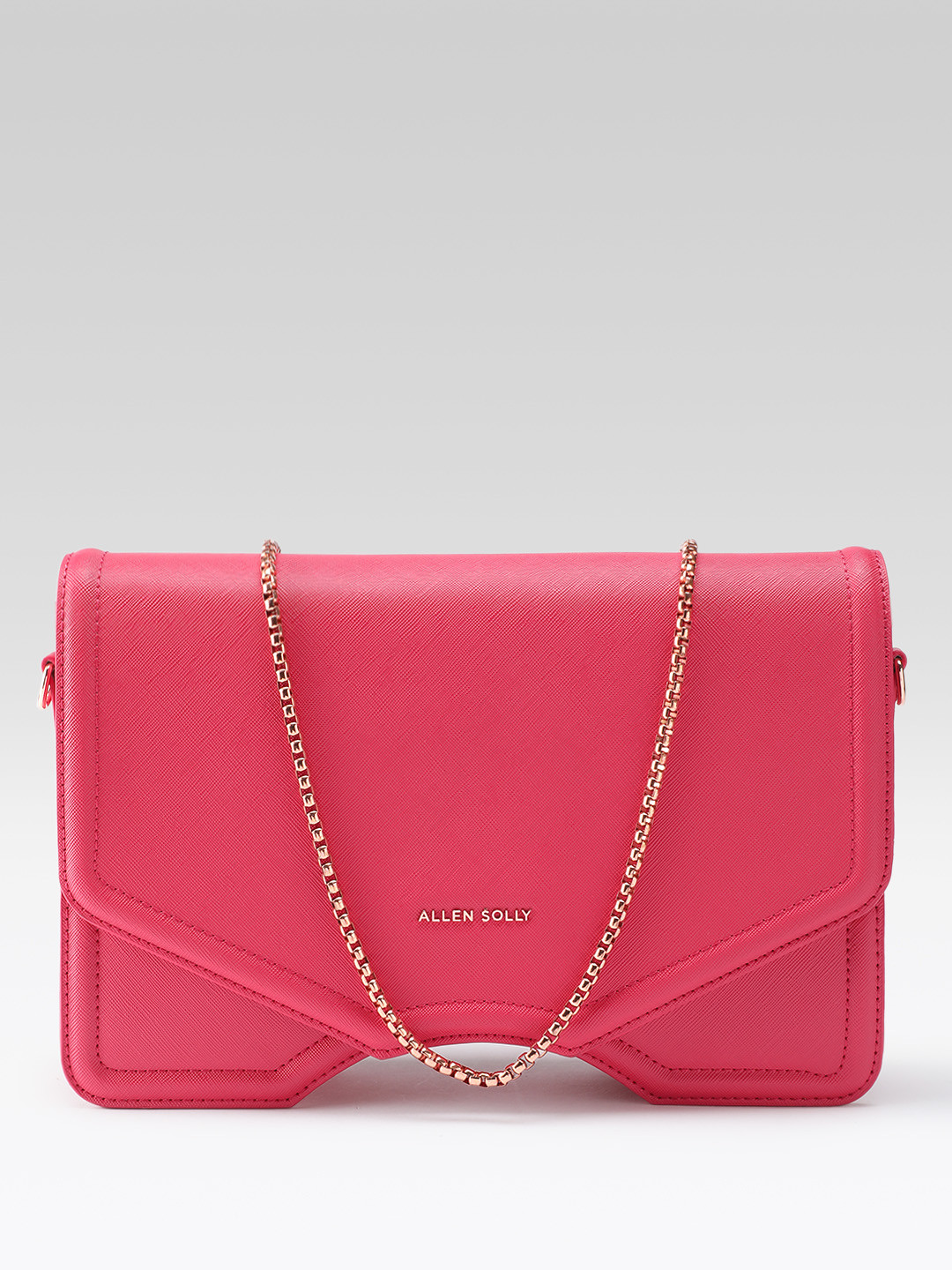 Allen Solly Textured Envelope Clutch with Detachable Sling Strap