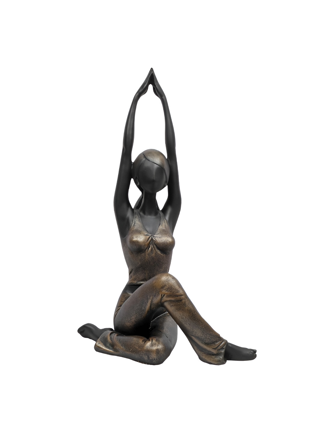 Ashnam Black Lady Yoga Figurine Showpiece