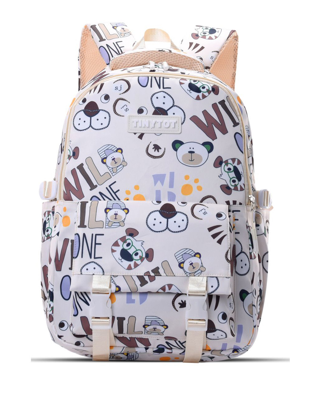 Tinytot Kids Typography Printed Water Resistant Zipper Backpack 30 Litre