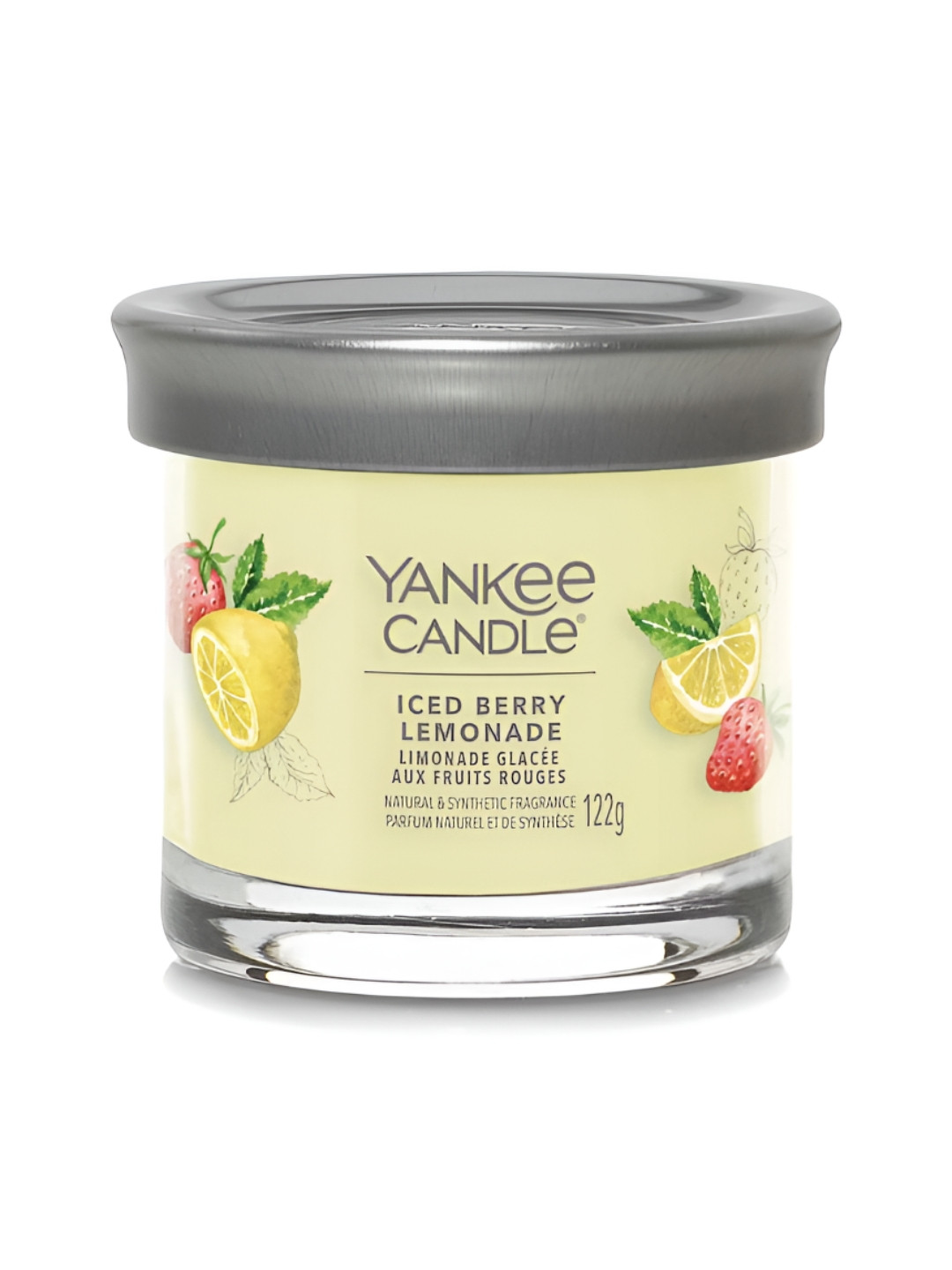 YANKEE CANDLE Iced Berry 1 Wick Iced Berry Lemonade Abstract Geometric Regular Jar Candles