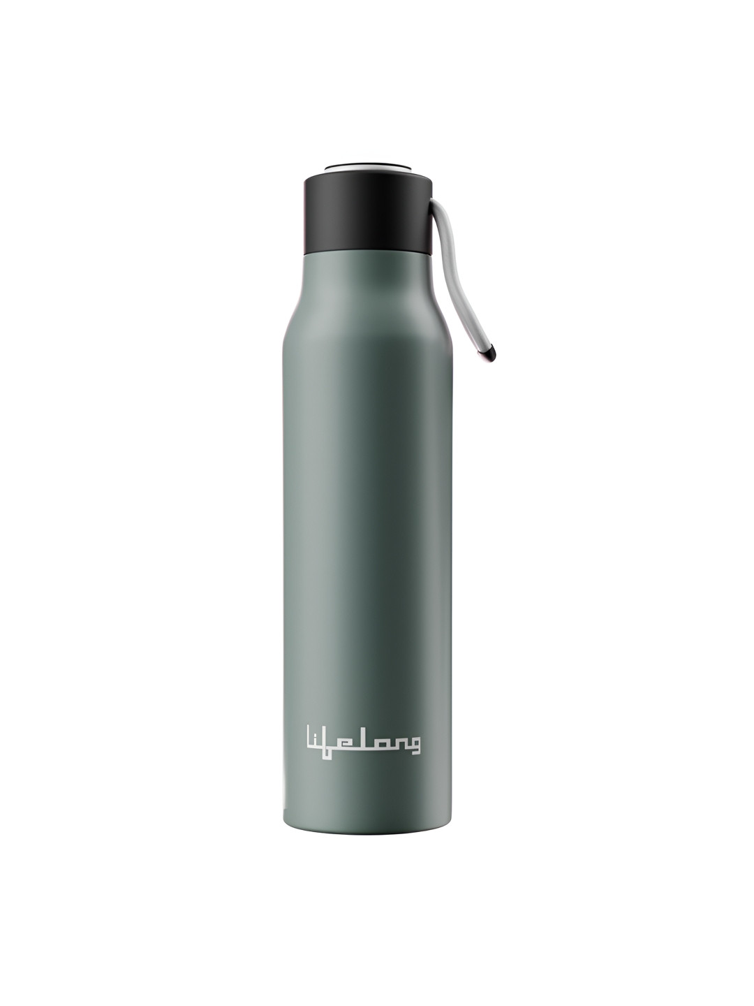 Lifelong Green & Black Single Stainless Steel Solid Double Wall Vacuum Water Bottle