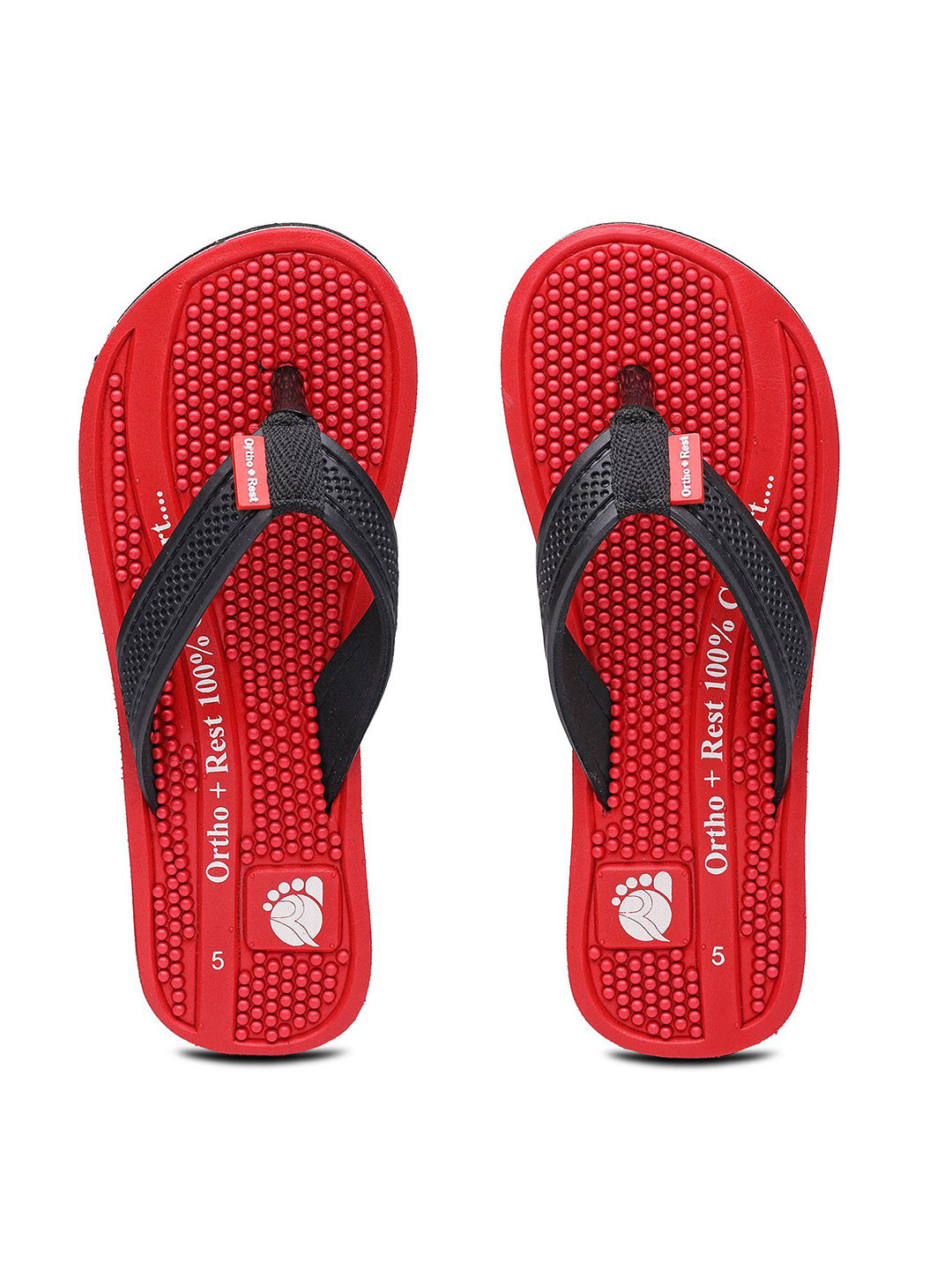 Ortho Rest Women Printed Rubber Thong Flip-Flops