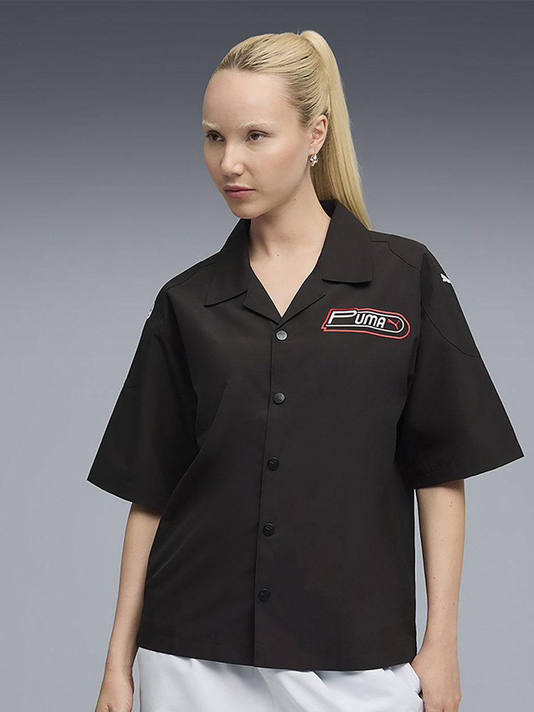 Puma Women Future Archive Boxy Graphic Embroidered Shirt