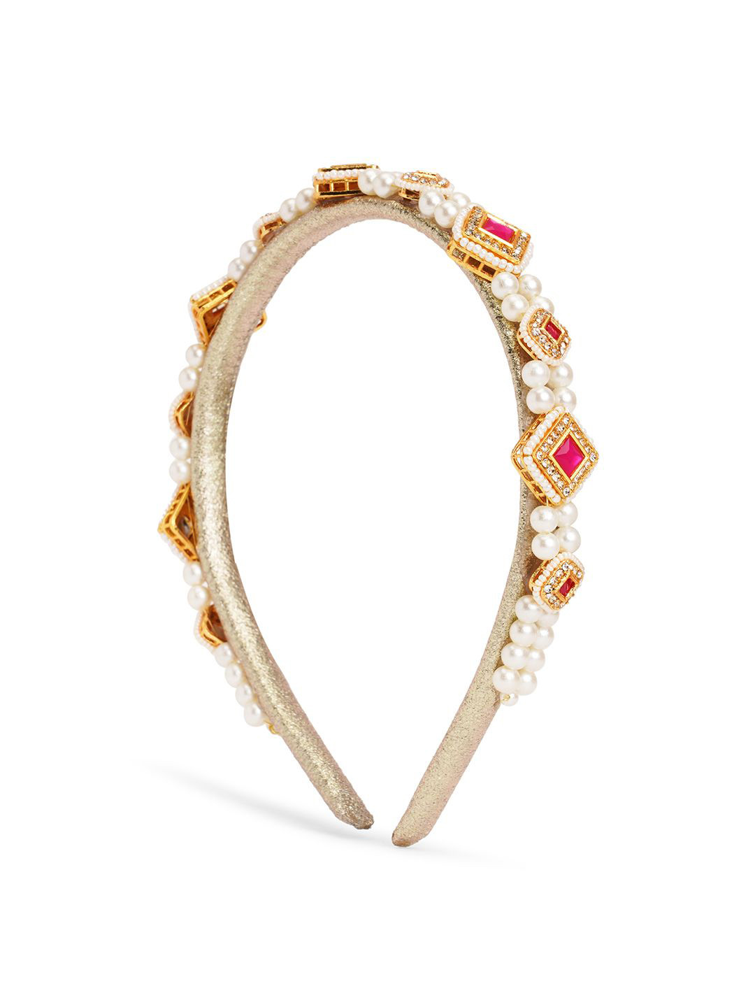 RIBBON CANDY Girls Ribbon Candy Kundan with Pearls Hairband