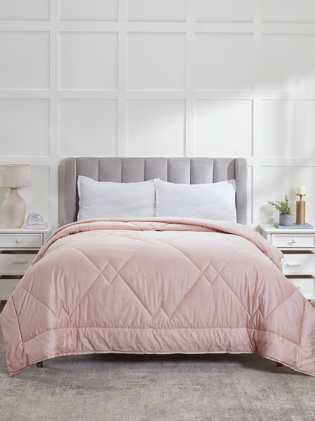 MYTRIDENT Nectarsoft Signature Select Pink Geometric Mild Winter Double Bed Comforter