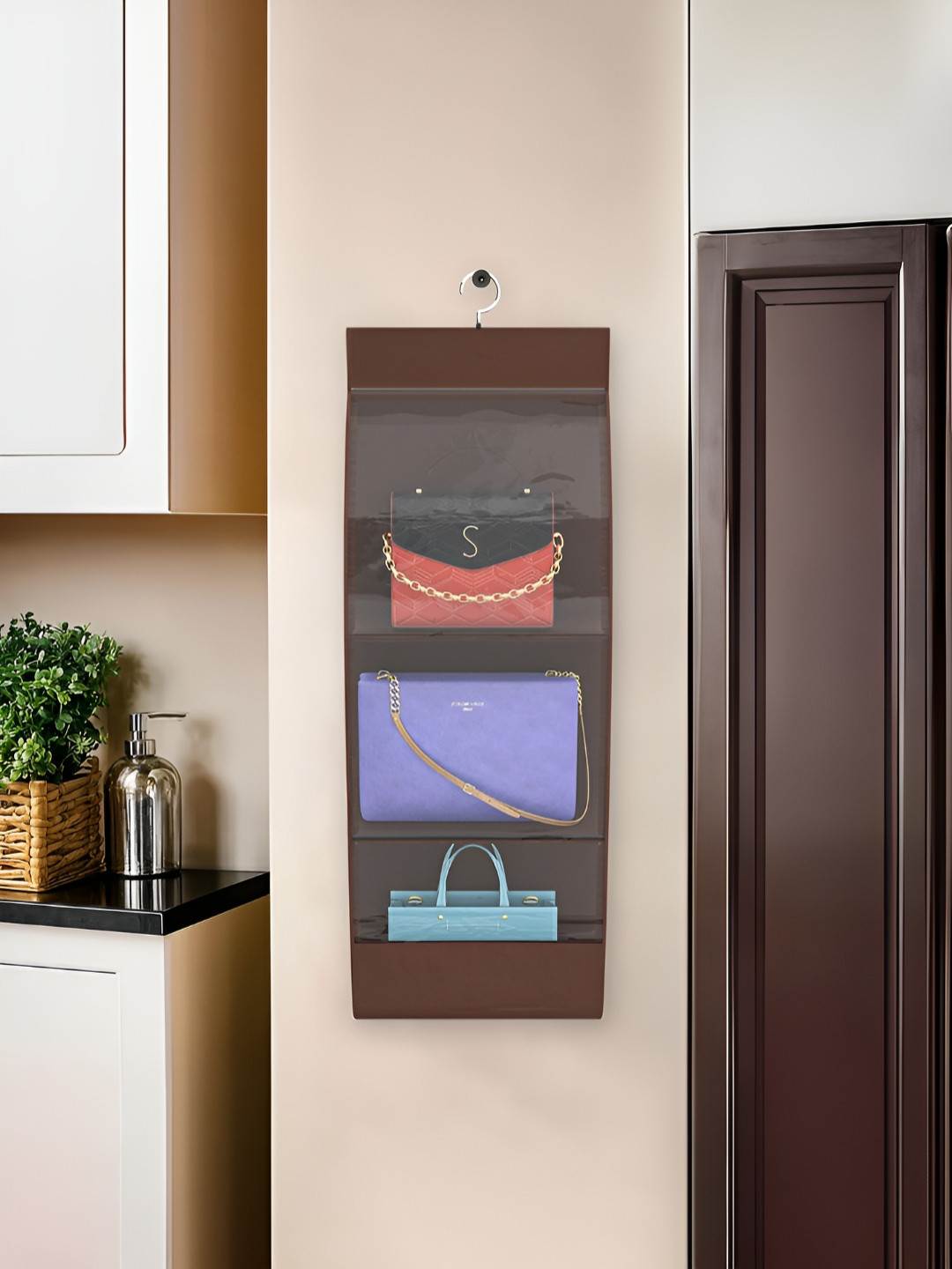 Aura Black Black Hanging Purse Organiser