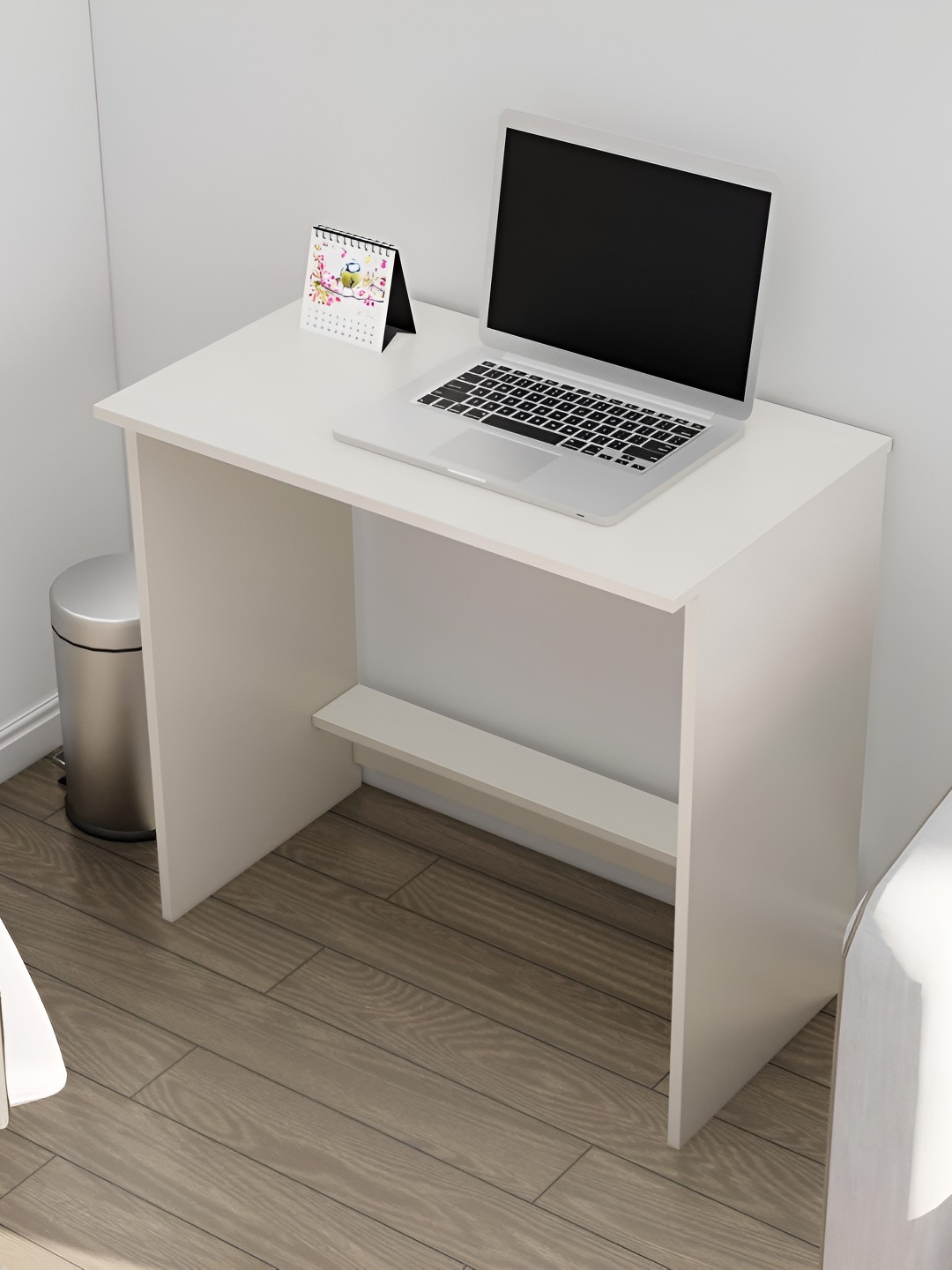 HEXA RED White Engineered Wood Study Table For Work From Home Students & Computer Table