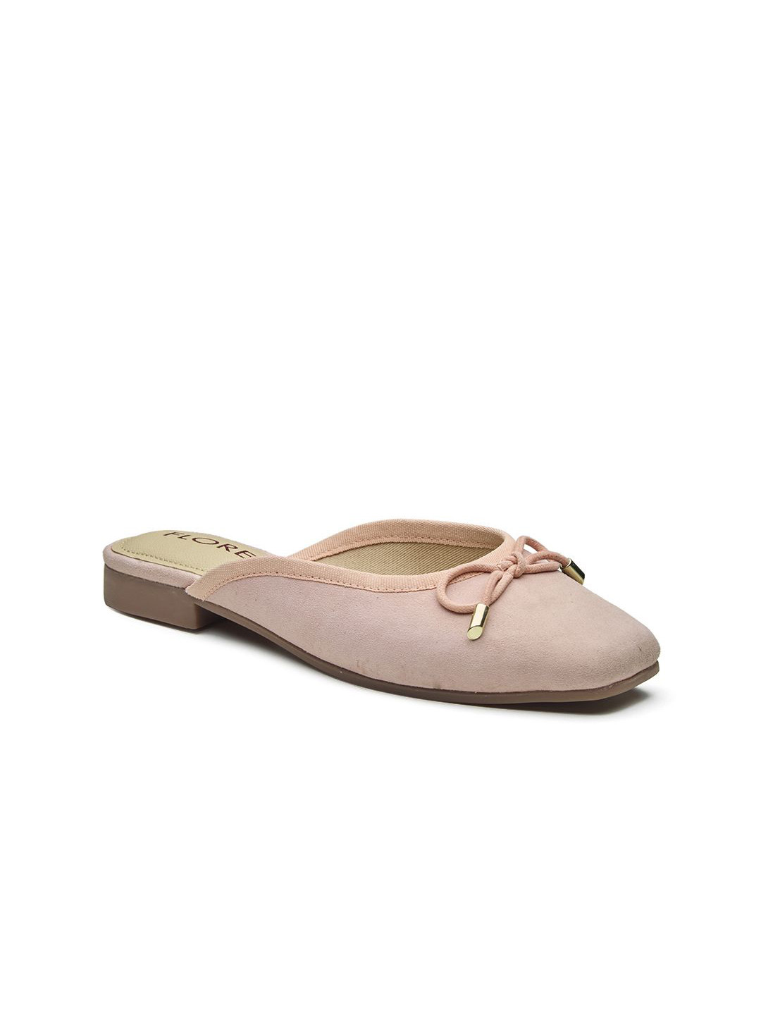 Peach Flores Amalfi Leather Flats