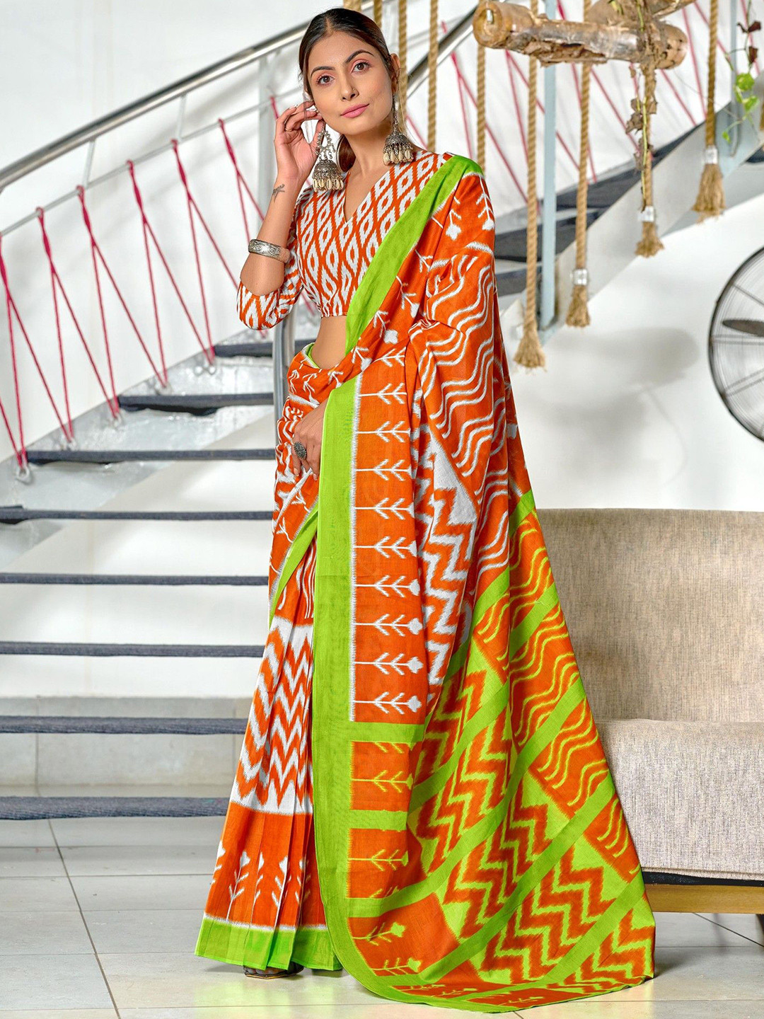 Pandadi Saree Block Print Sarees