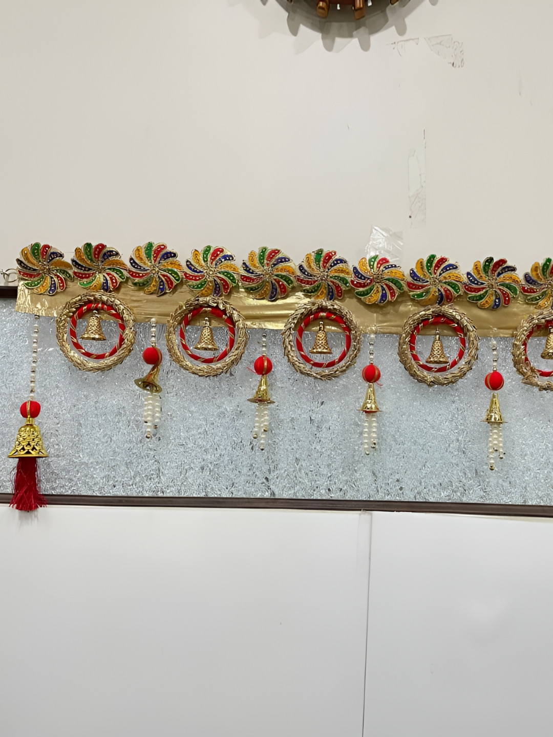 Nutts Red Lace With Small Bell Hanging Bandhanwar