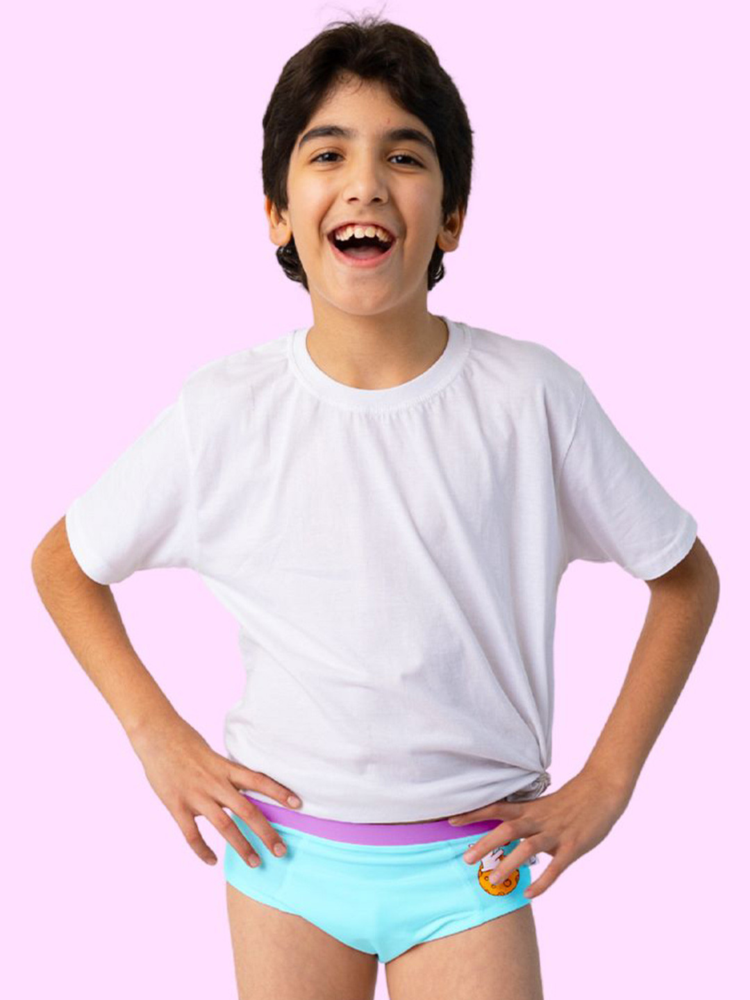 SuperBottoms Boys Antimicrobial Mid-Rise Basic Brief Und-B-BR-SM-4-6Y-1P_N