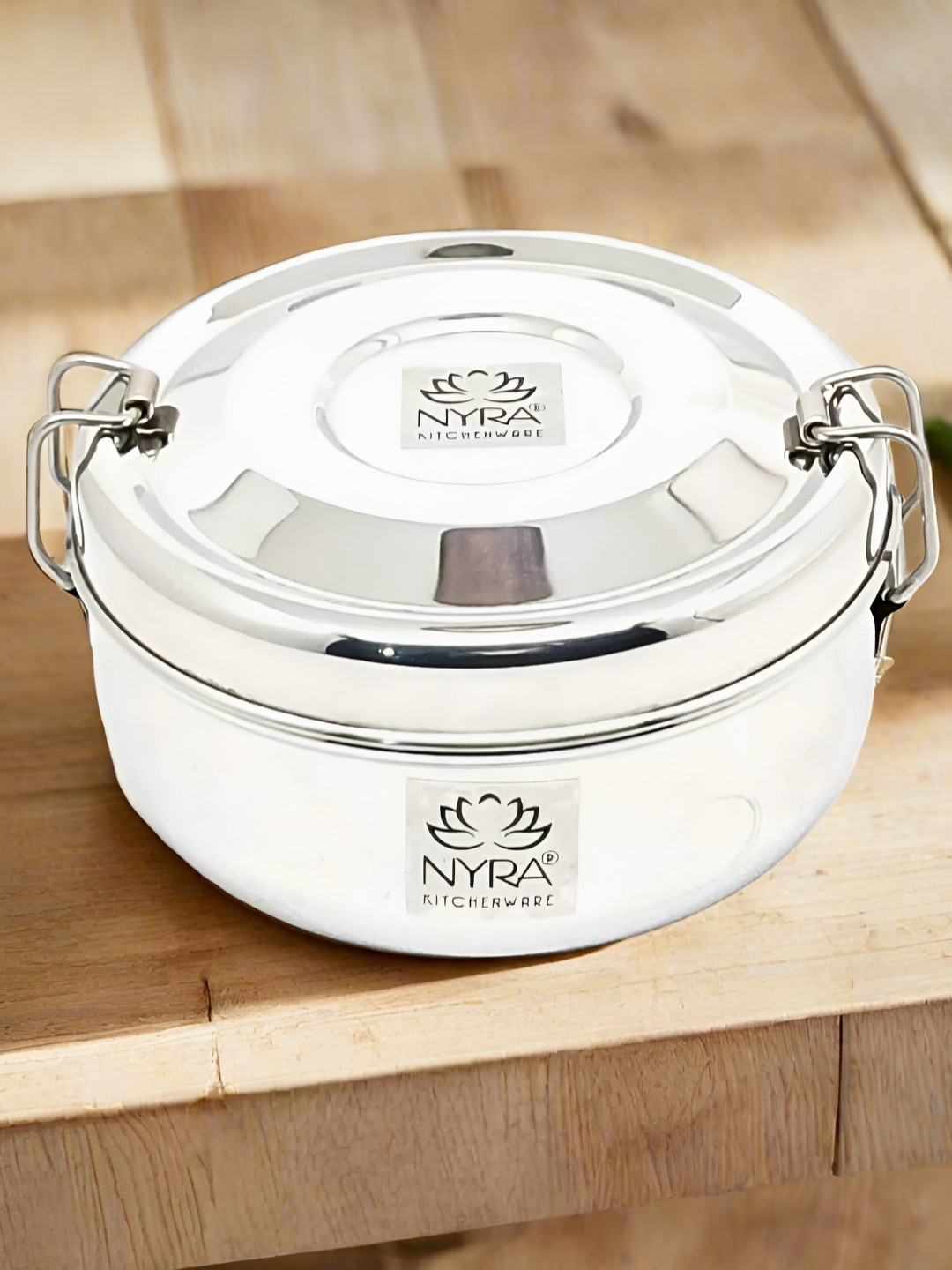 Nyra Kitchenware Stylish Durable Convenient Stainless Steel Lunch Box With Spoon & Fork