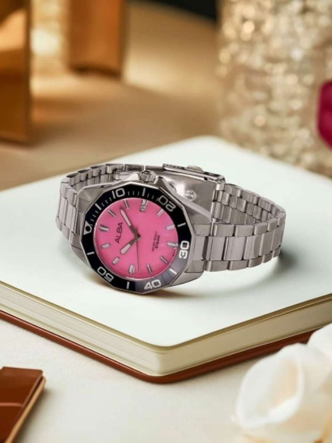 Alba by seiko Pink Ladies Watch-AG8P29X1