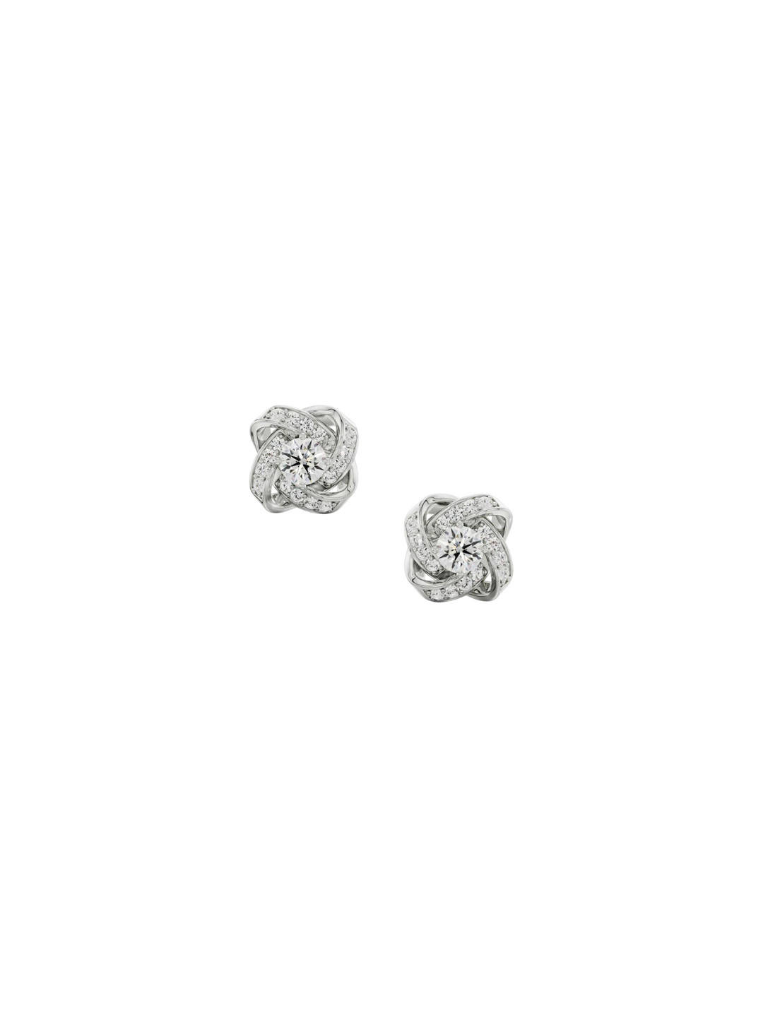 Emori Twirl Sparkle Lab Diamond Earring in 18KT Gold