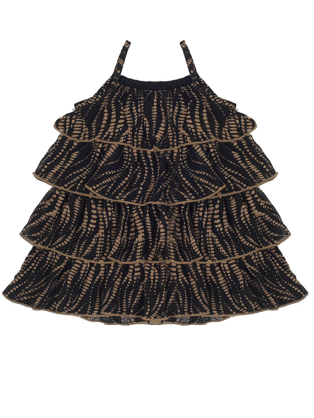 YOUNG BIRDS Print Chiffon A-Line Dress