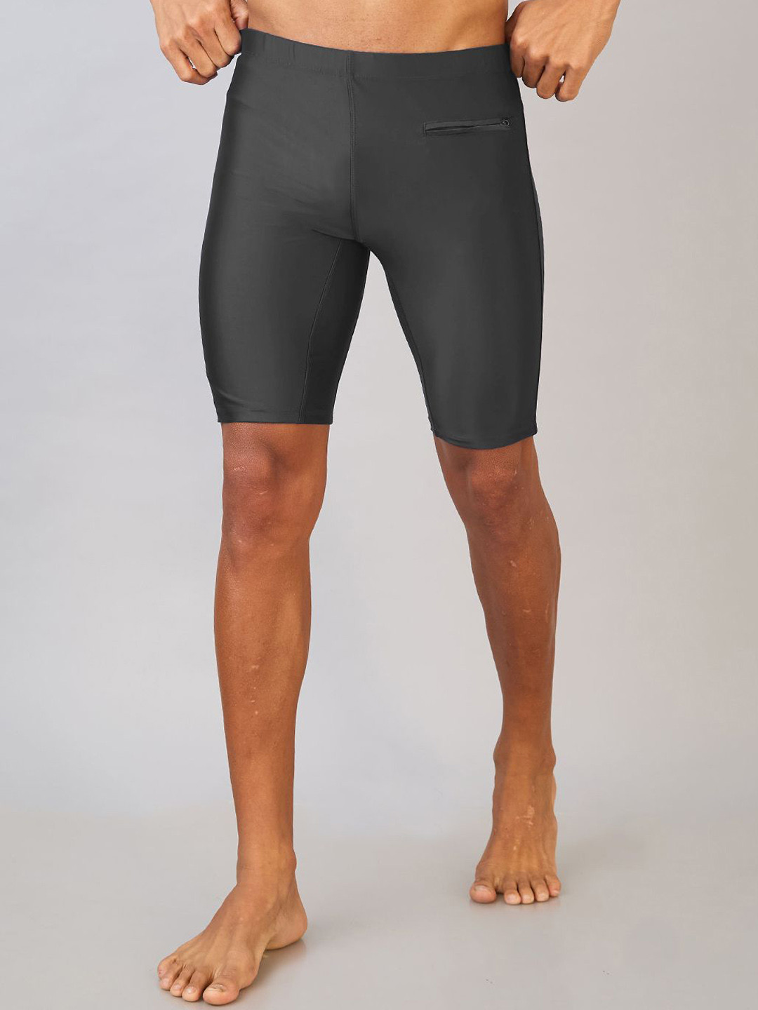 LYCOT Men Swim bottom jammers with a front zip