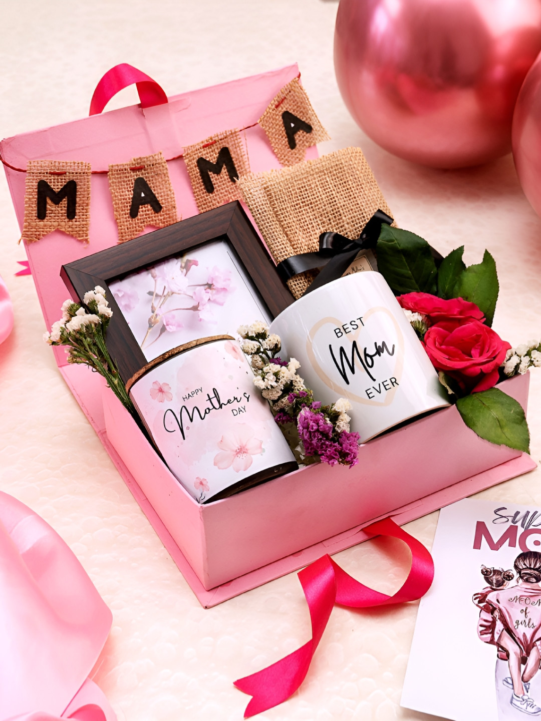 Giftcarnation Pink Cute Gift Hamper for Mom