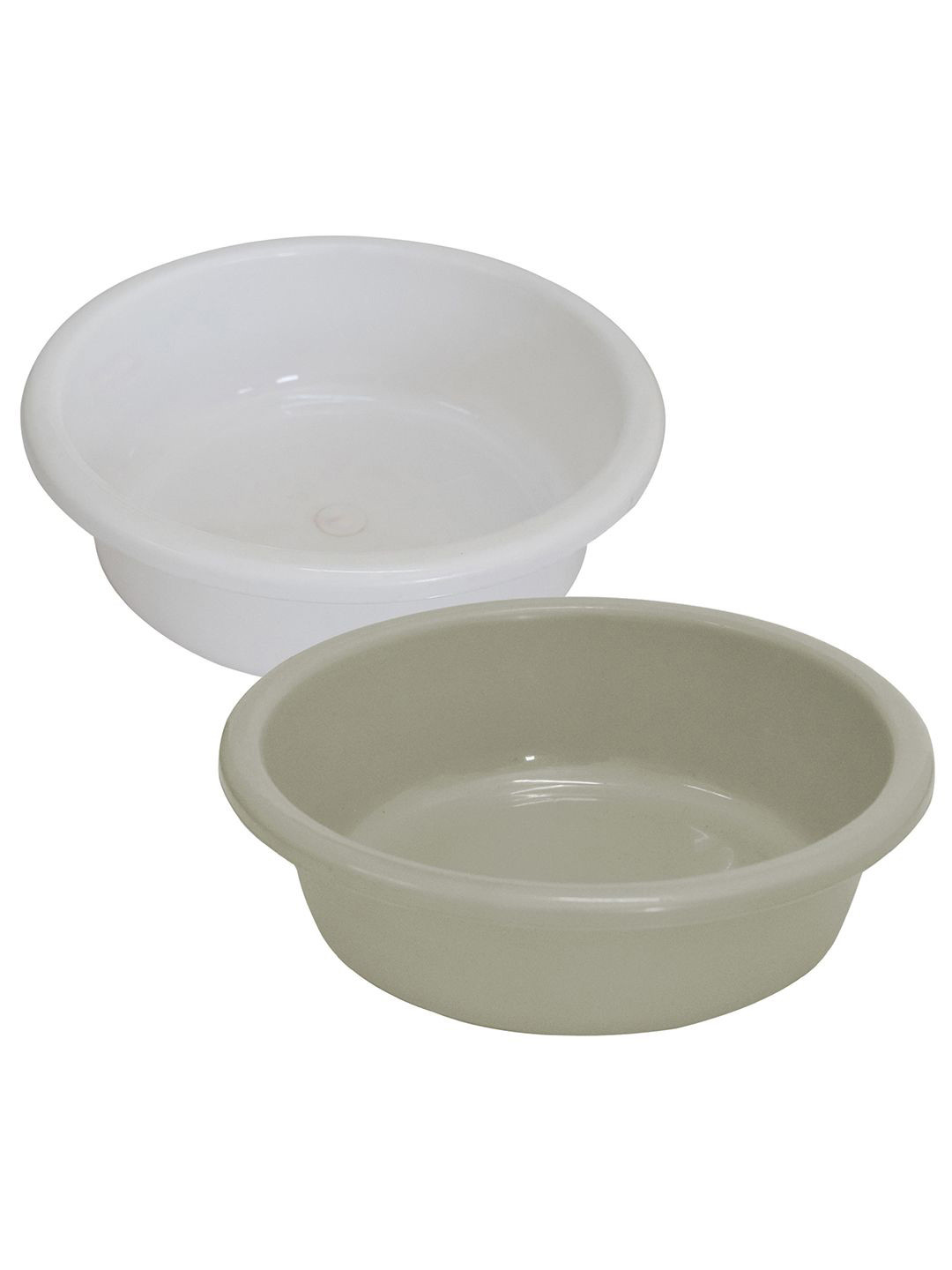 Kuber Industries White & Grey 2 Pieces Knead Dough Baskets-6 L Each