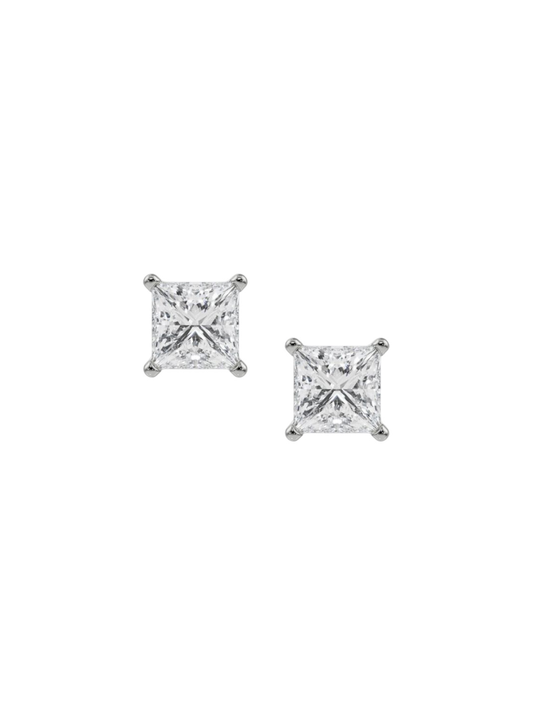Emori 1 CT Timeless Princess Solitaire Lab Diamond Earring in 18KT Gold