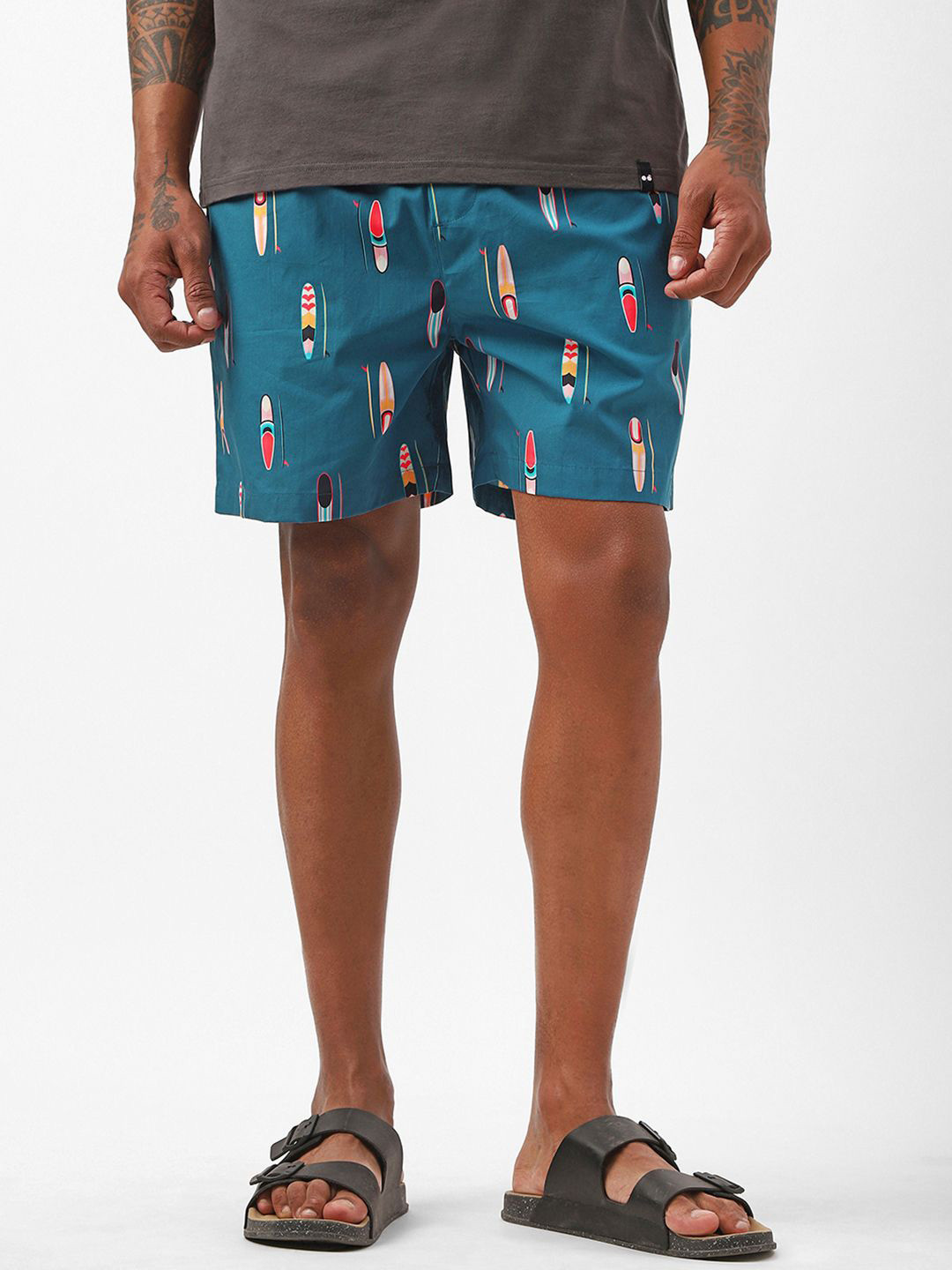 Bewakoof Printed Men Blue Surfer All Over Printed Boxers