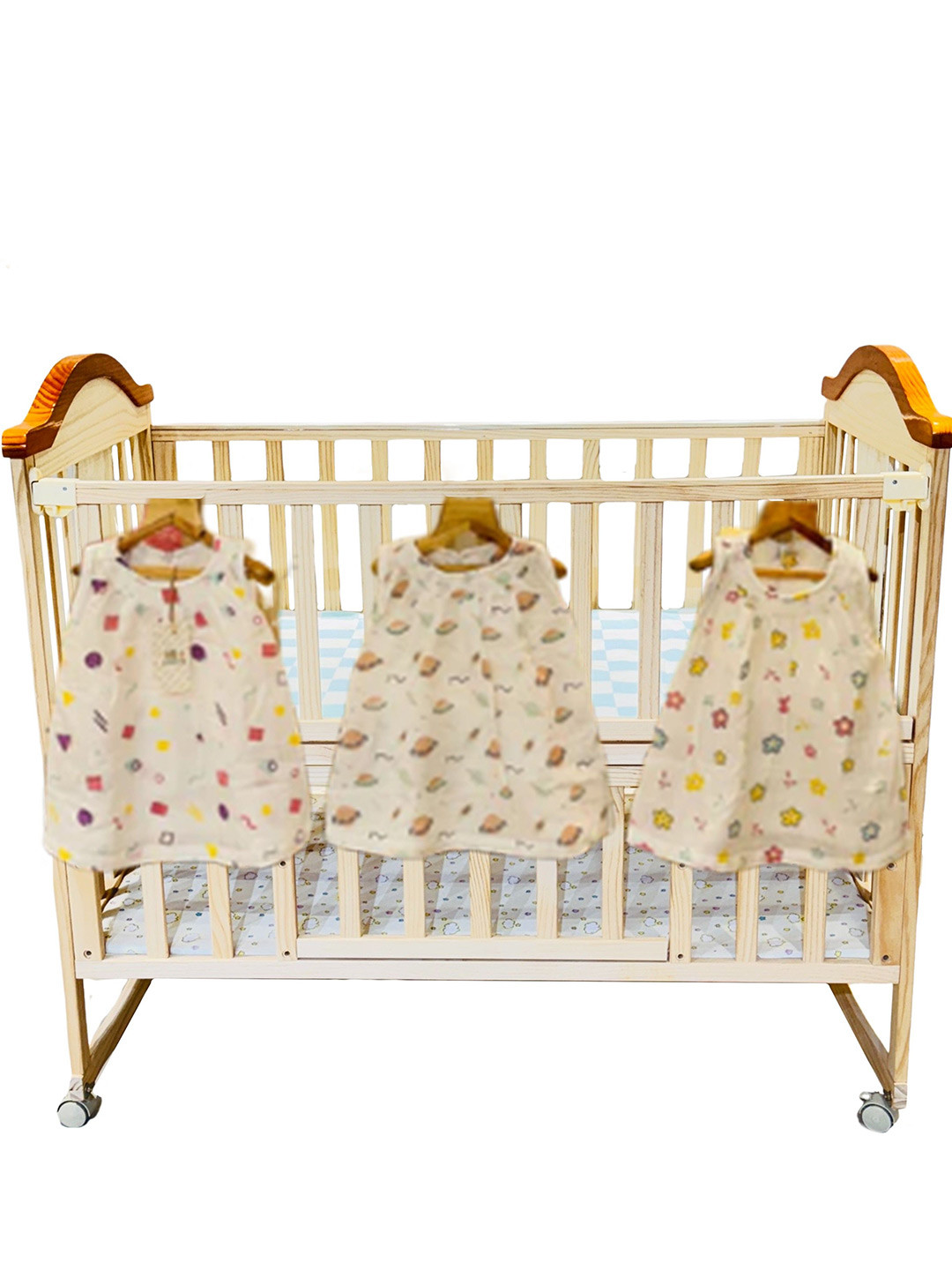 Fareto Pack Of 3  Print Cotton A-Line Dress