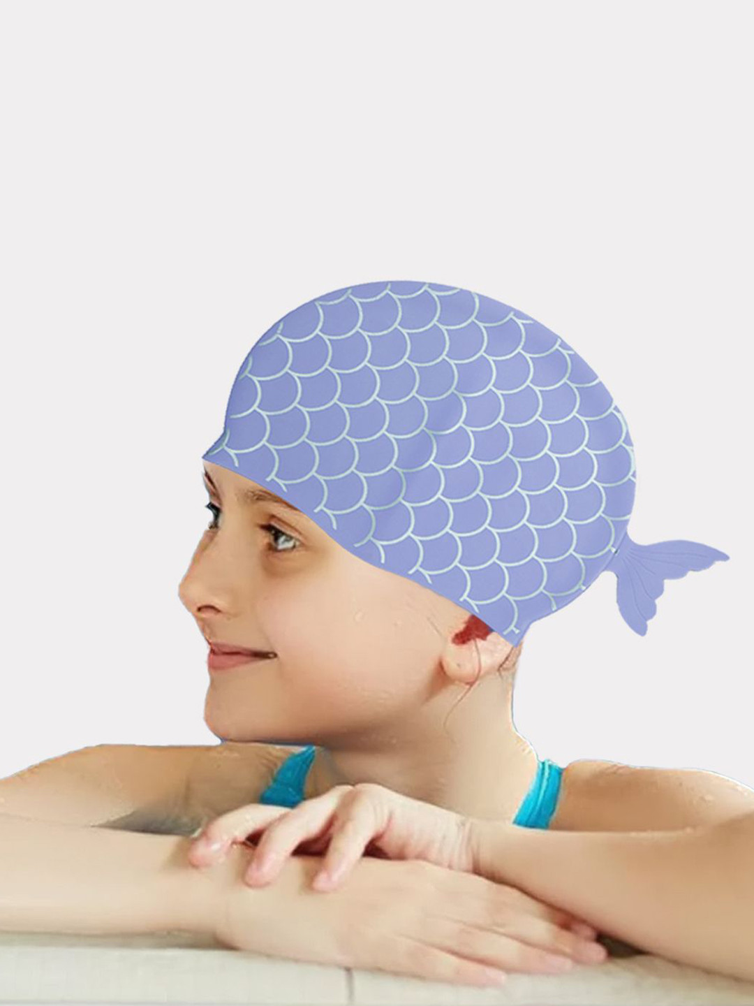 Little Surprise Box LLP Kids Scales Printed Swim Cap