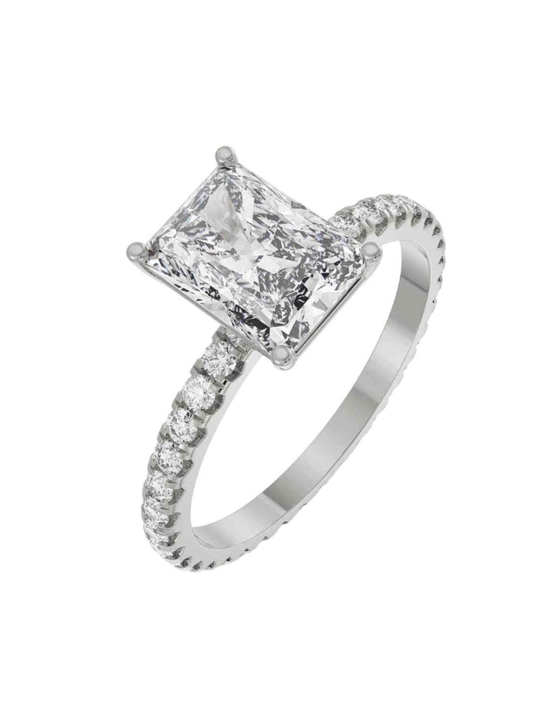 Emori Timeless Radiant Lab Diamond Ring in 18KT Gold