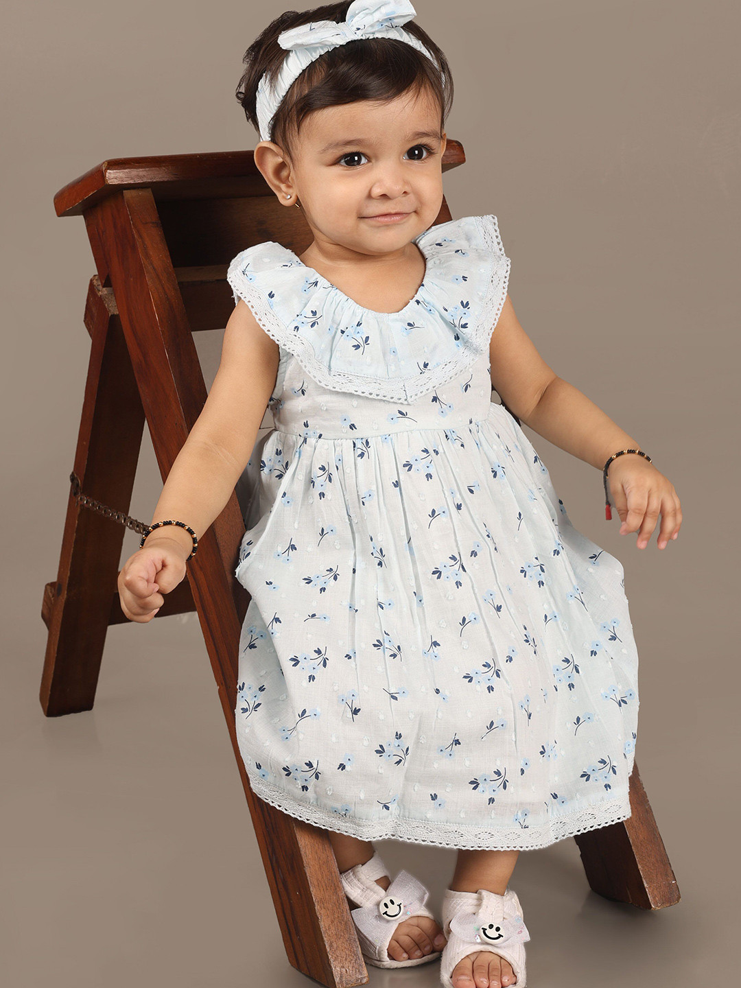Nature Nook Kids Floral Print Fit & Flare Midi Dress