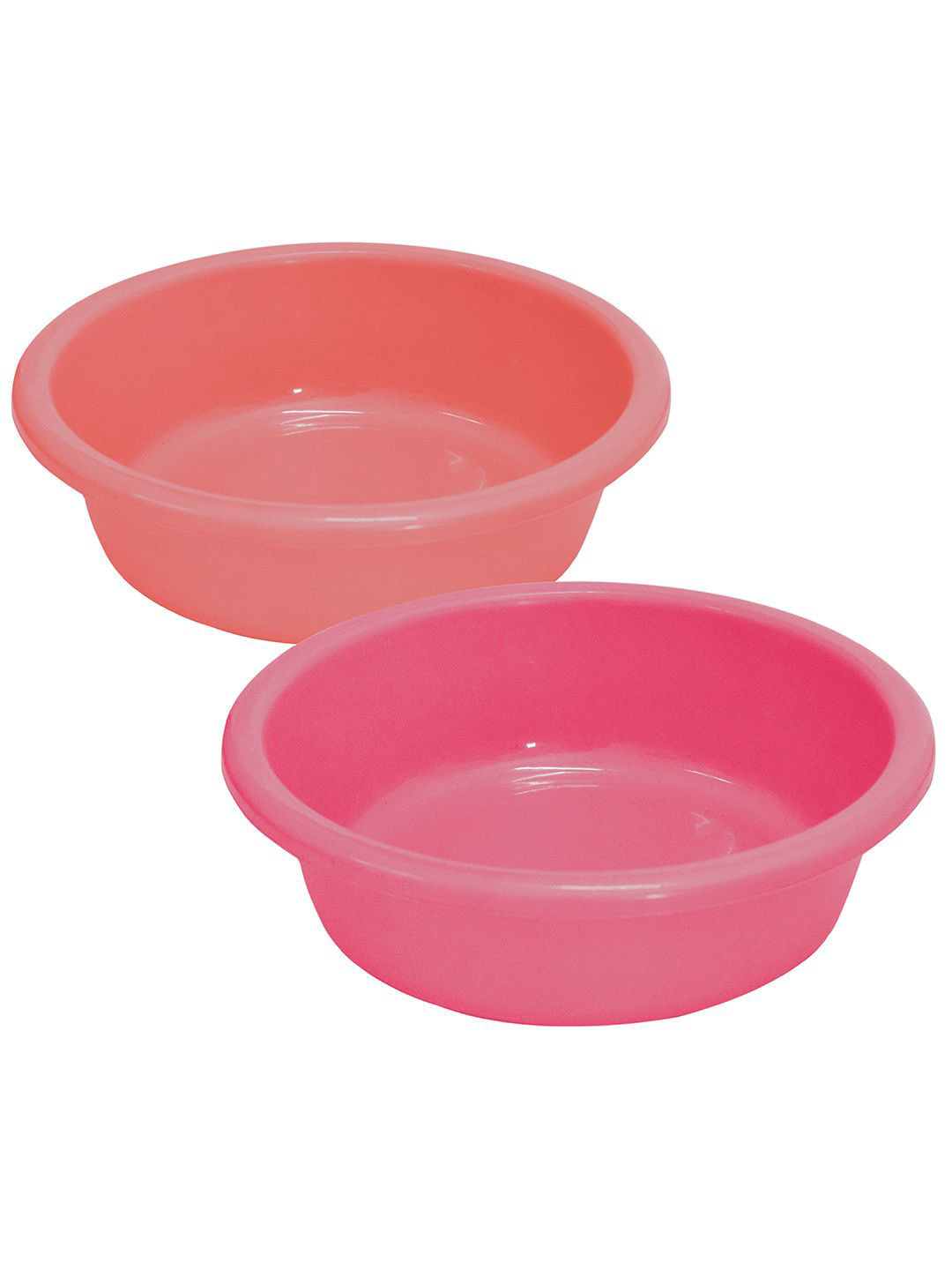 Kuber Industries Pink & Orange Colored 2 Pieces Knead Dough Bowls 6L