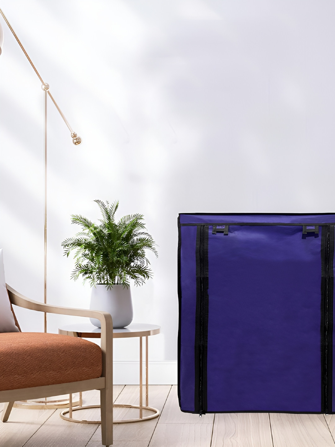 Rmerchants Blue & Black 4 Layers Shoe-Rack Protective Cover