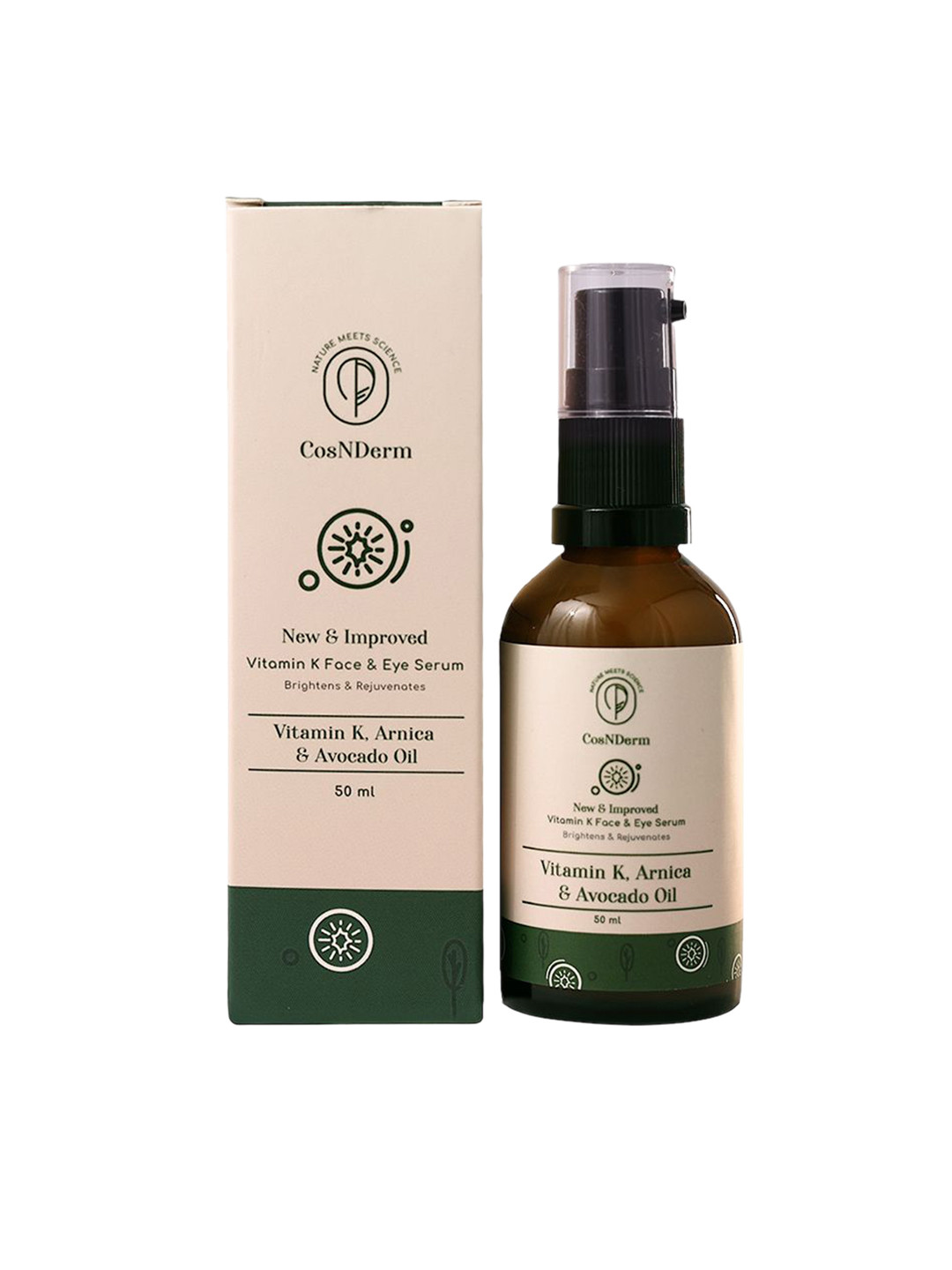 CosNDerm Vitamin K And Avocado Oil Face & Eye Serum For Pore Care  - 50 ml