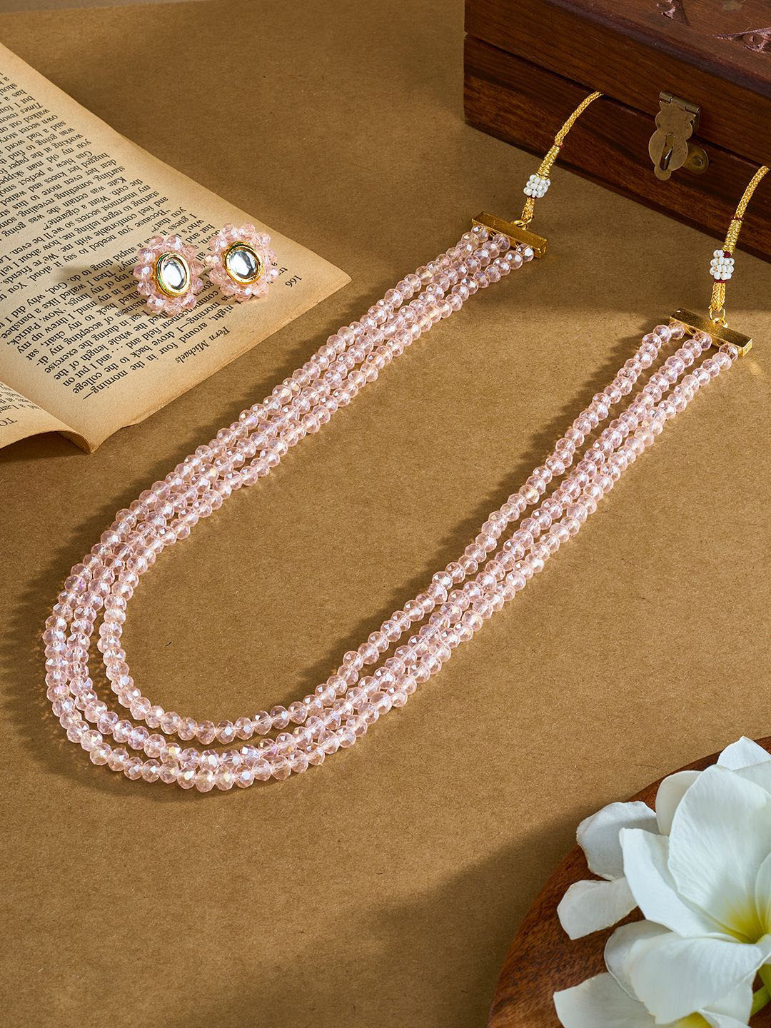 TEEJH Nithila Gold-Plated Beaded Jewellery Set