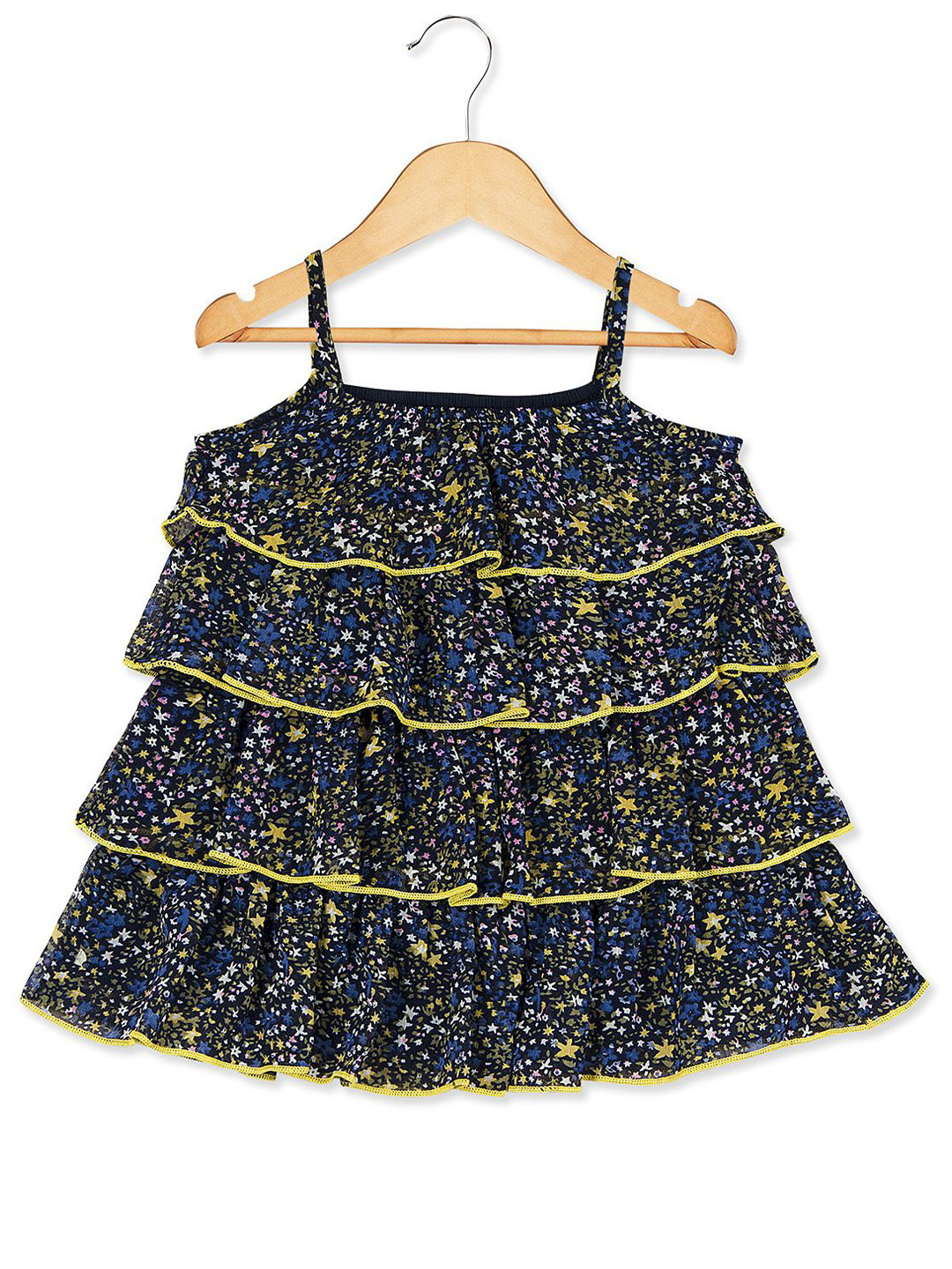YOUNG BIRDS Floral Print Chiffon A-Line Mini Dress