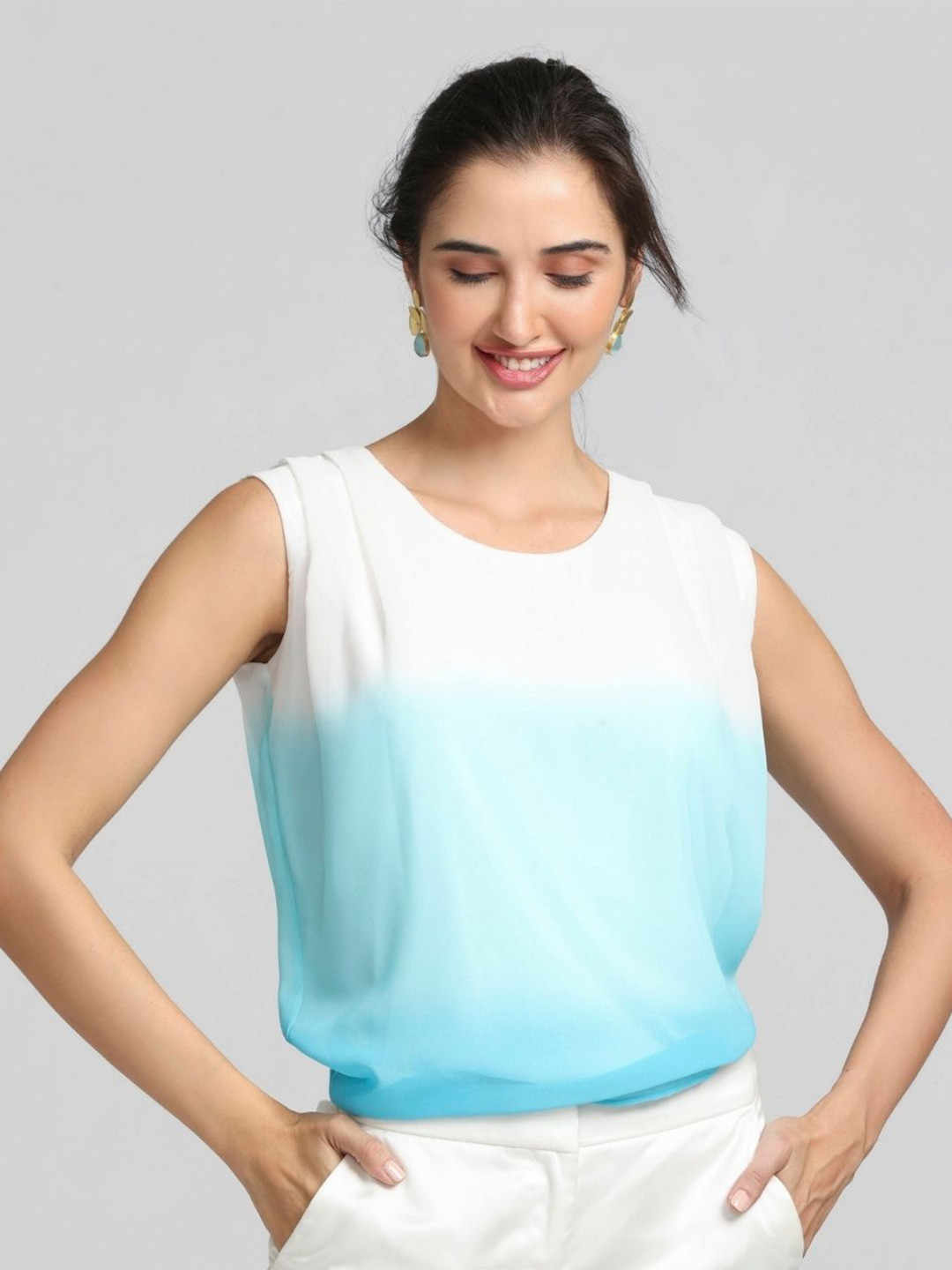 JULO Ombre Georgette Top