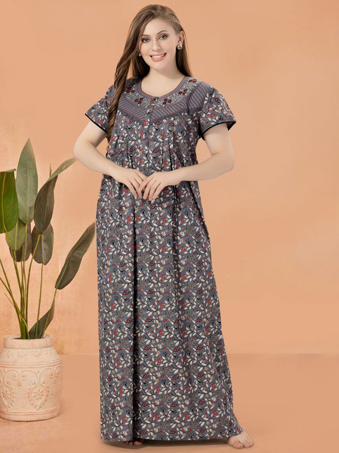 Soulemo Printed Maxi Nightdress