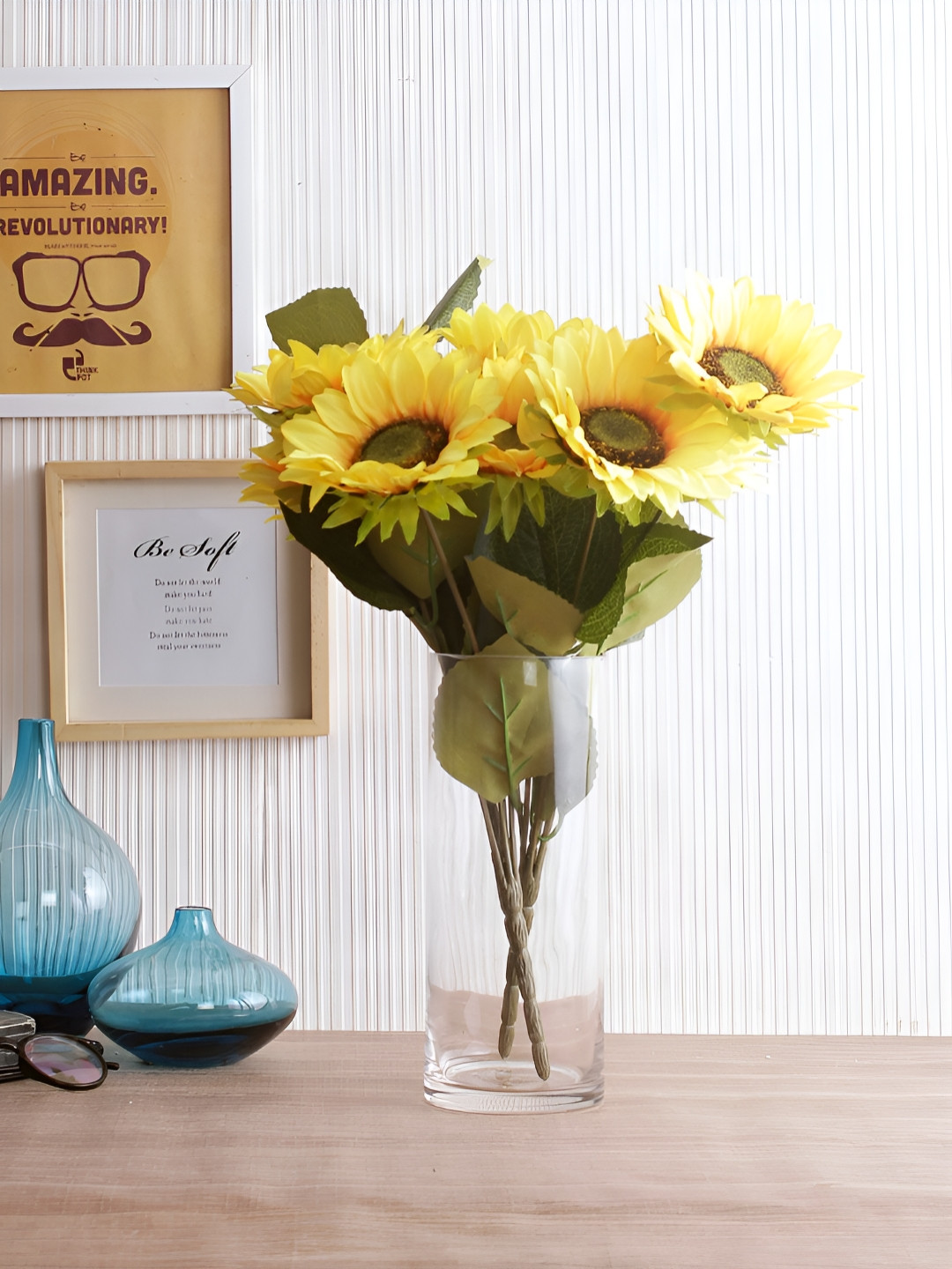 EarthCraft Yellow & Green Sunflower Artificial Flower