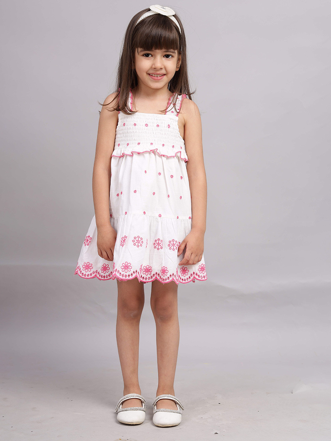 Nature Nook Kids Embroidered Fit & Flare Dress