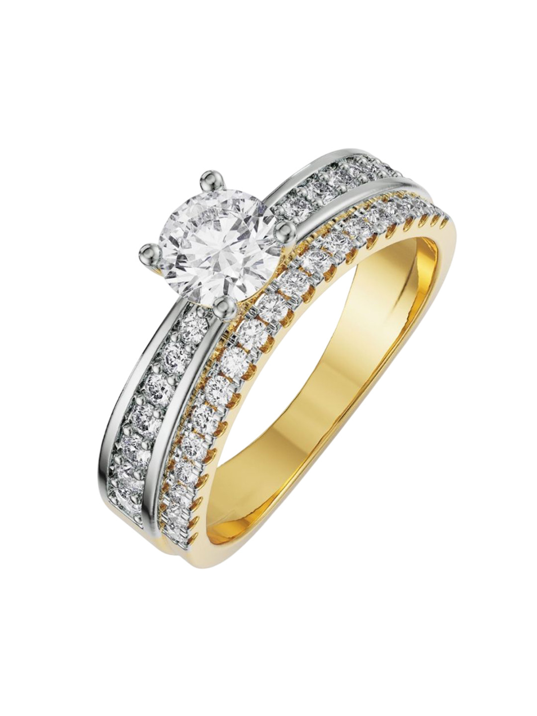 Emori Gleaming Bridal Engagement Set Lab Diamond in 14KT Gold Ring