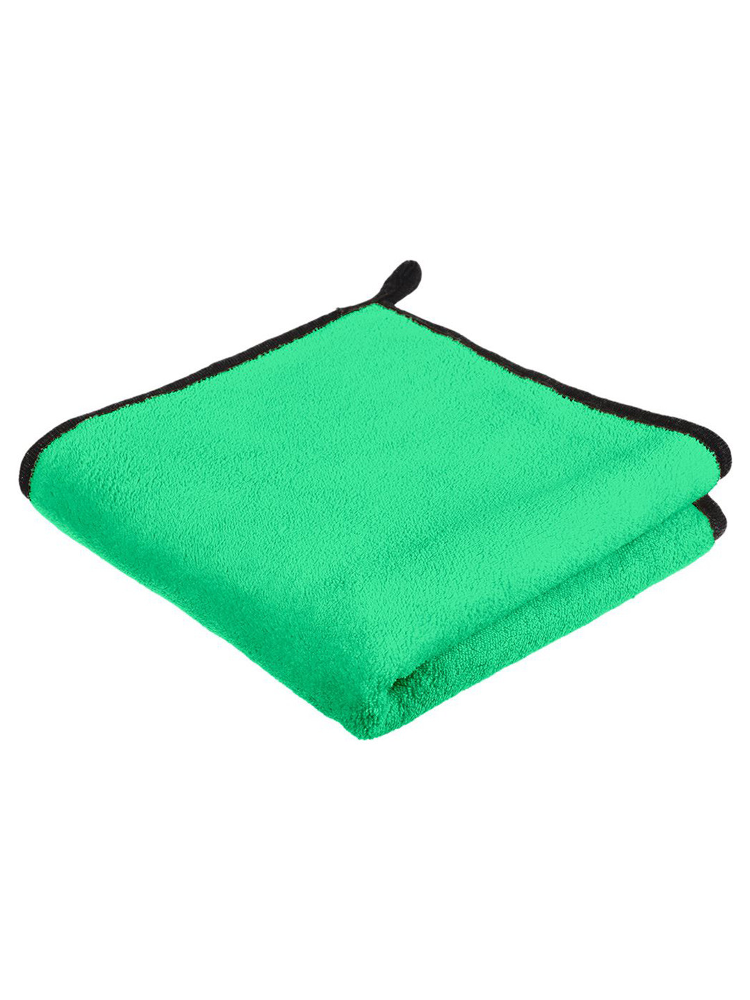 Kuber Industries Green & Black Microfiber Hanging Loop Kitchen Kitchen Towels