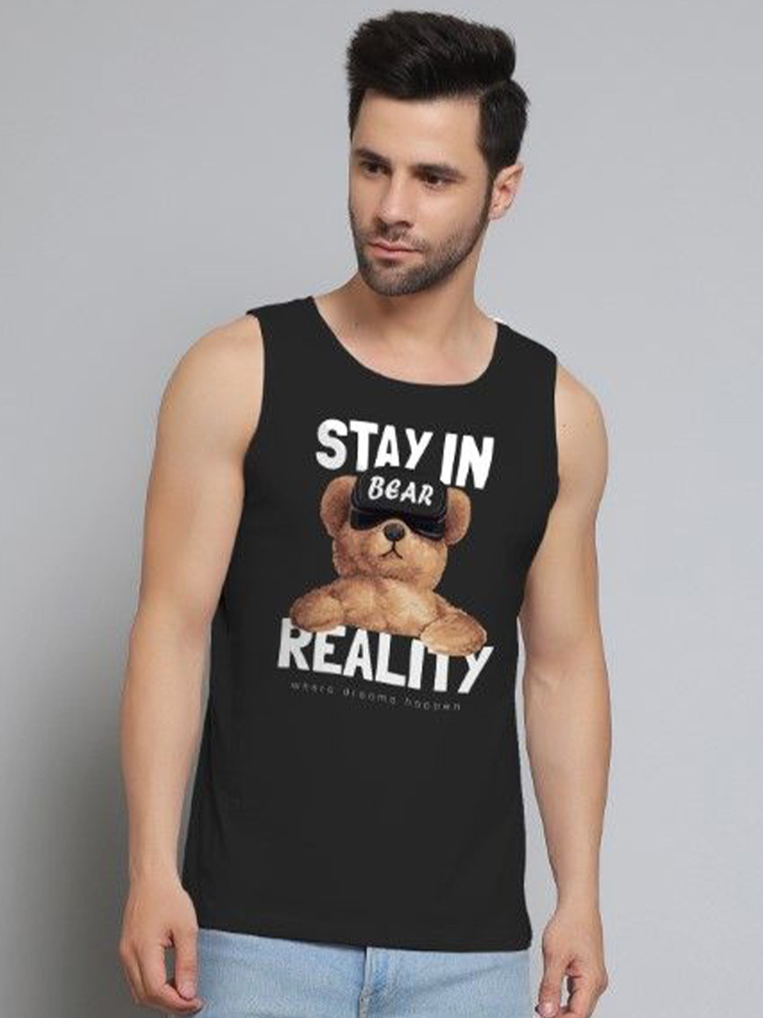 Juxar Men Wear Sando Stay In Bear Reality Gym Outdoor & Indoor For Gym Wear Sando