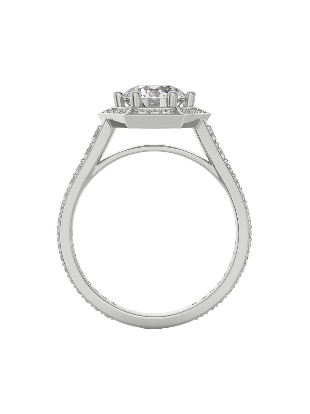 Emori Halo Zendaya Engagement Lab Diamond in 14KT Gold Ring