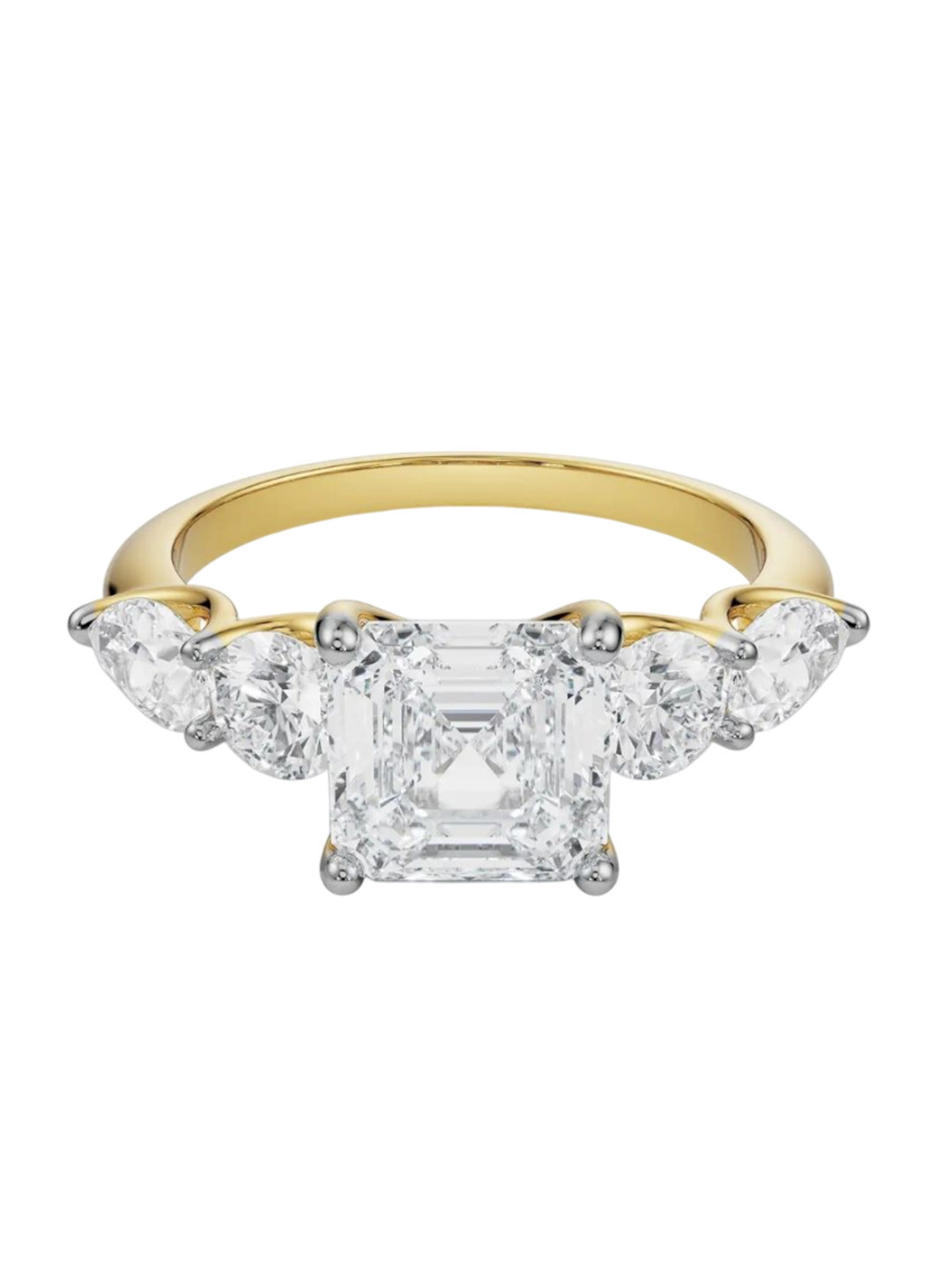 Emori Multi Asscher Lab Diamond Ring in 18KT Gold