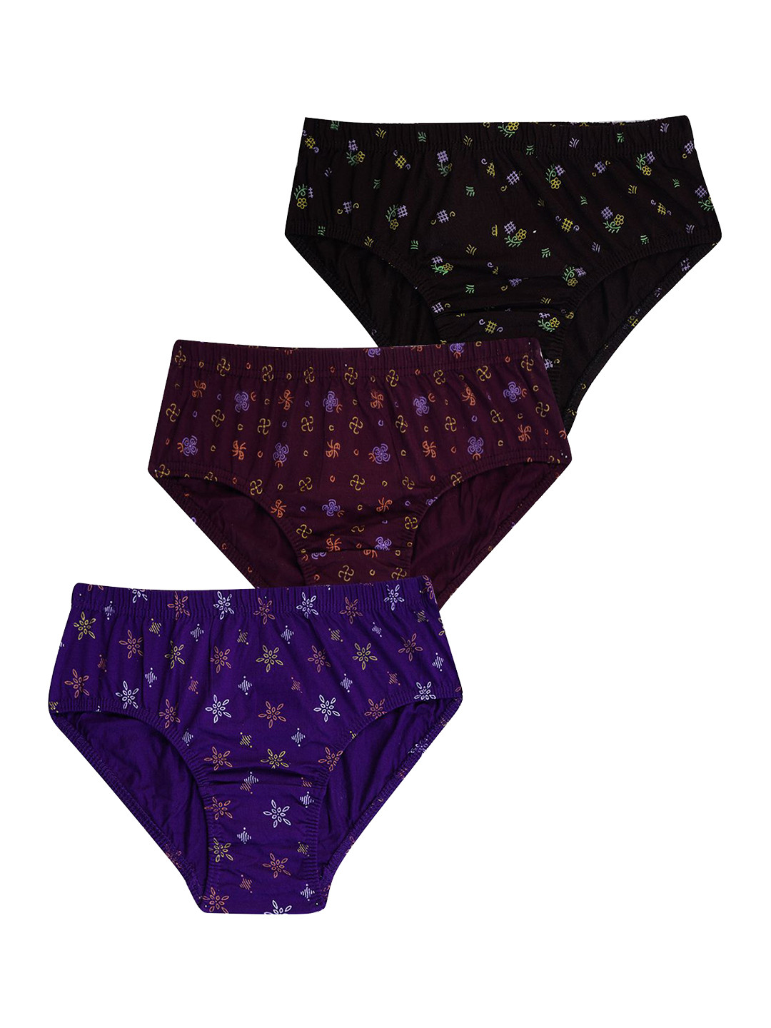 YELLOWDELIGHT 3-Pcs Printed Cotton Hipster Briefs YD 762 Ramvi (g) prnt panties 9-10y-3p