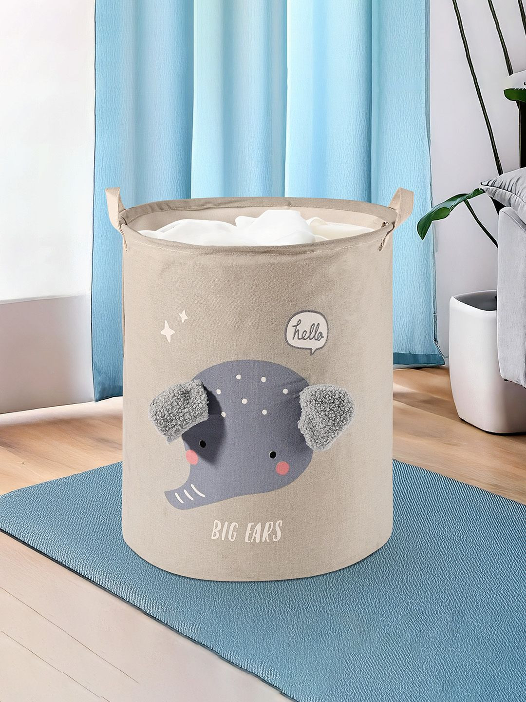 Aura Grey Foldable 38 Ltr Washing Clothes Laundry Bag with Handle