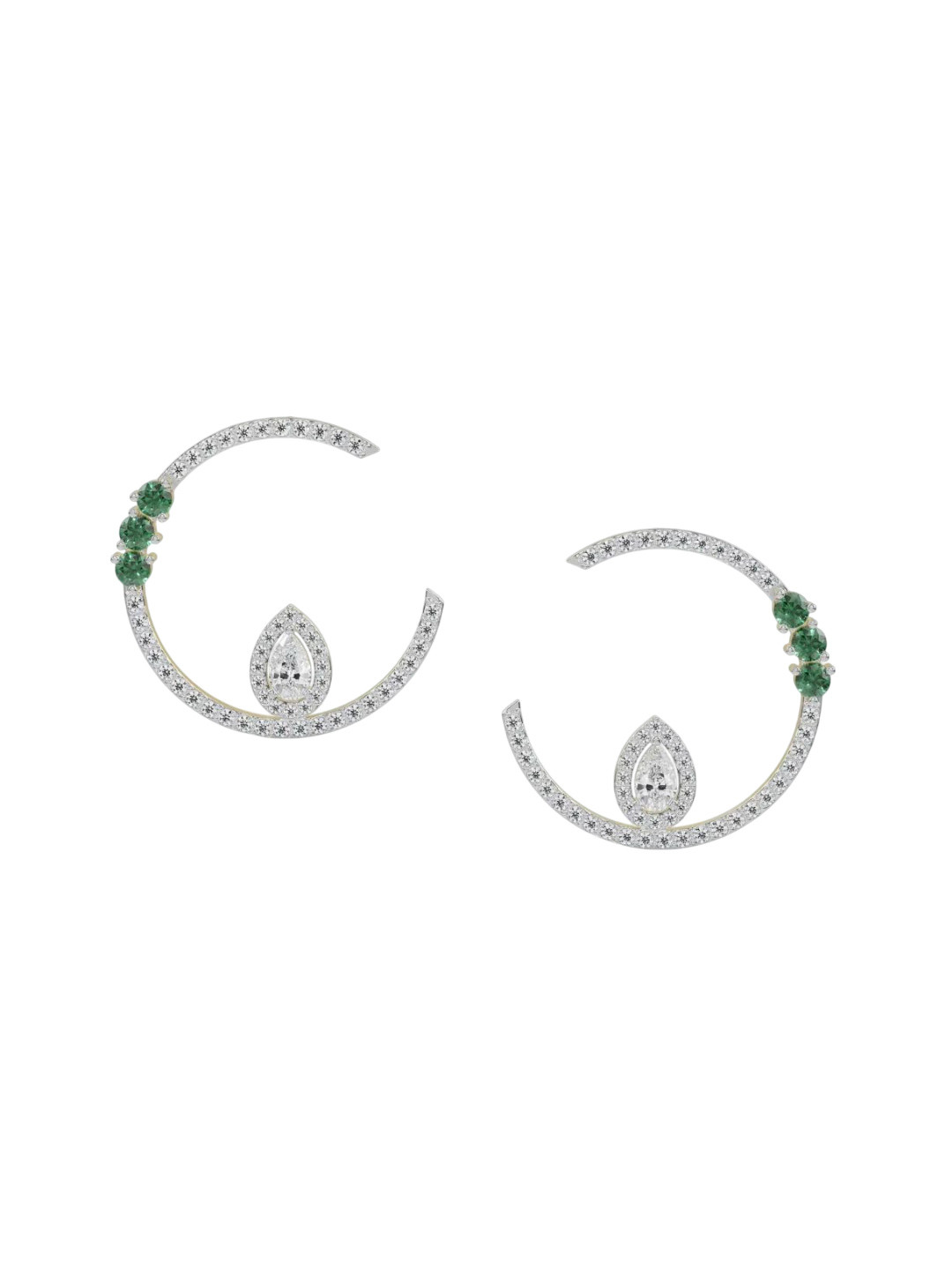 Emori Hazel Front Hoops Lab Diamond Earring in 18KT Gold