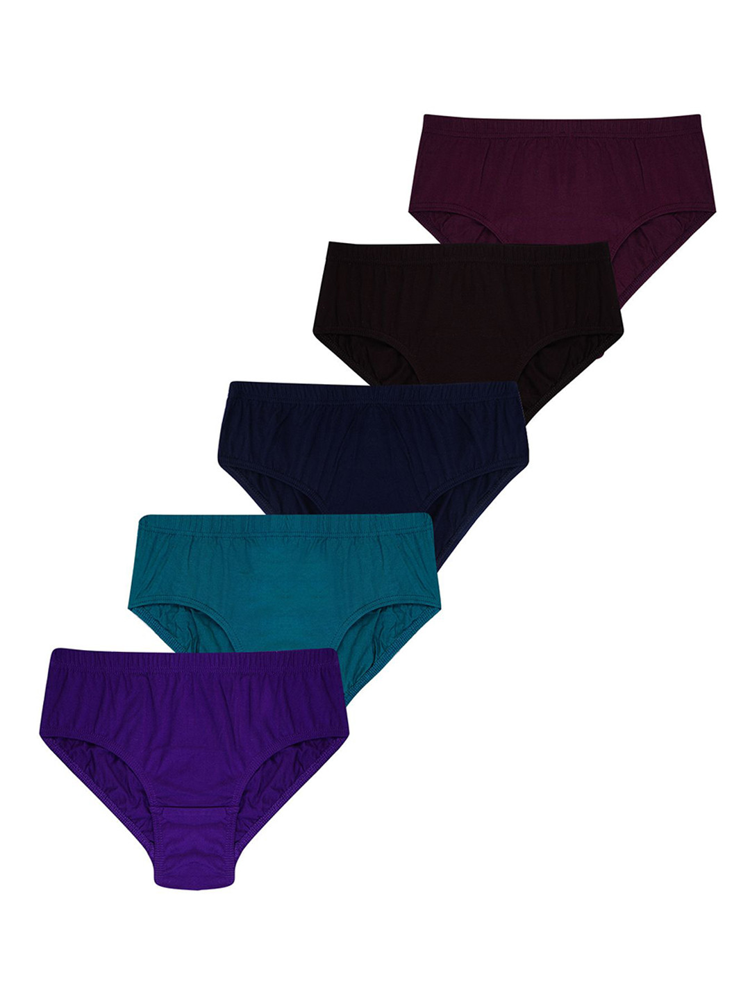 YELLOWDELIGHT Girls Pack Of 5 Cotton Hipster Briefs YD 757 Ramvi (g) pln panties 9-10y-5p