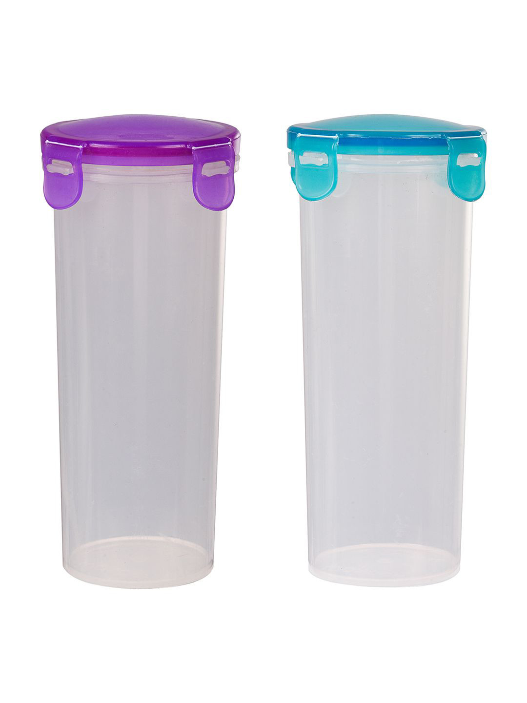 Kuber industries Transparent Plastic Refrigerator Safe 2 Piece Clip-On Milk Pitcher-500ml